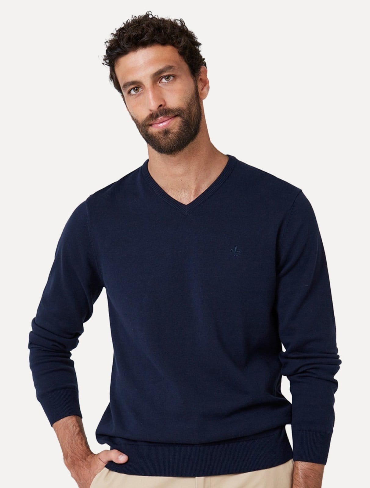 Tricot Dudalina Masculino Decote V Básico