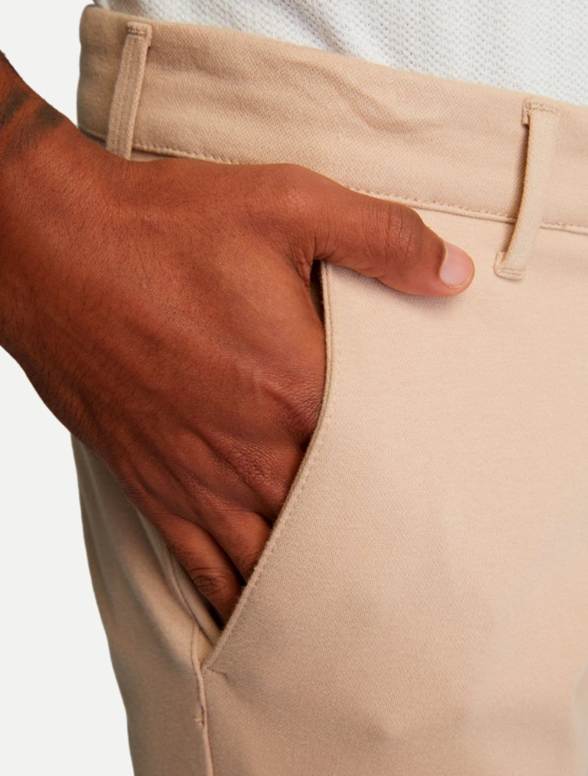 Vista 2 Calça King & Joe Masculina Regular Malha Comfort CL23406 Areia King E Joe bege