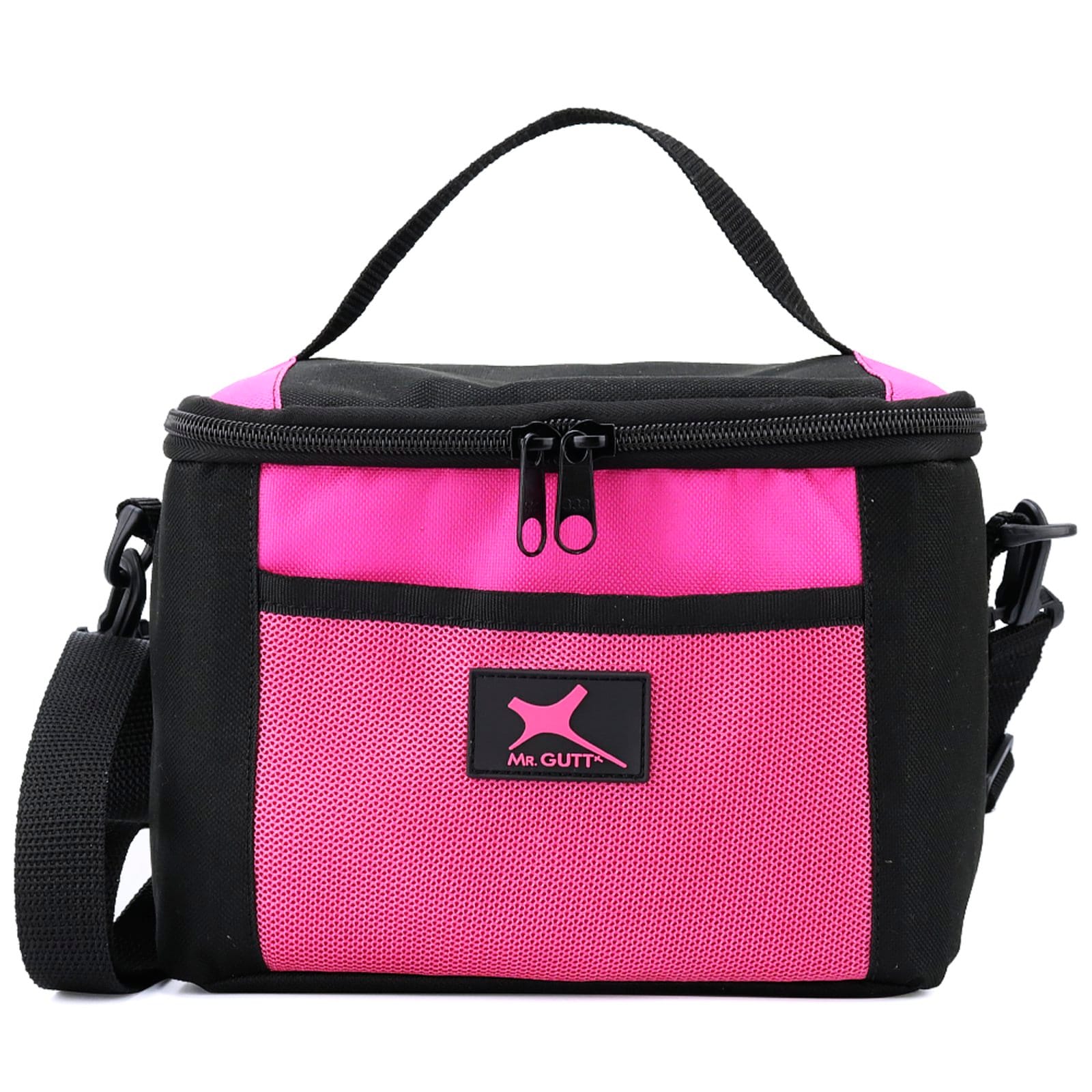 Vista 2 Bolsa lancheira Térmica Mr. Gutt Fitness Transversal Rosa Mr. Gutt preto/rosa rosa