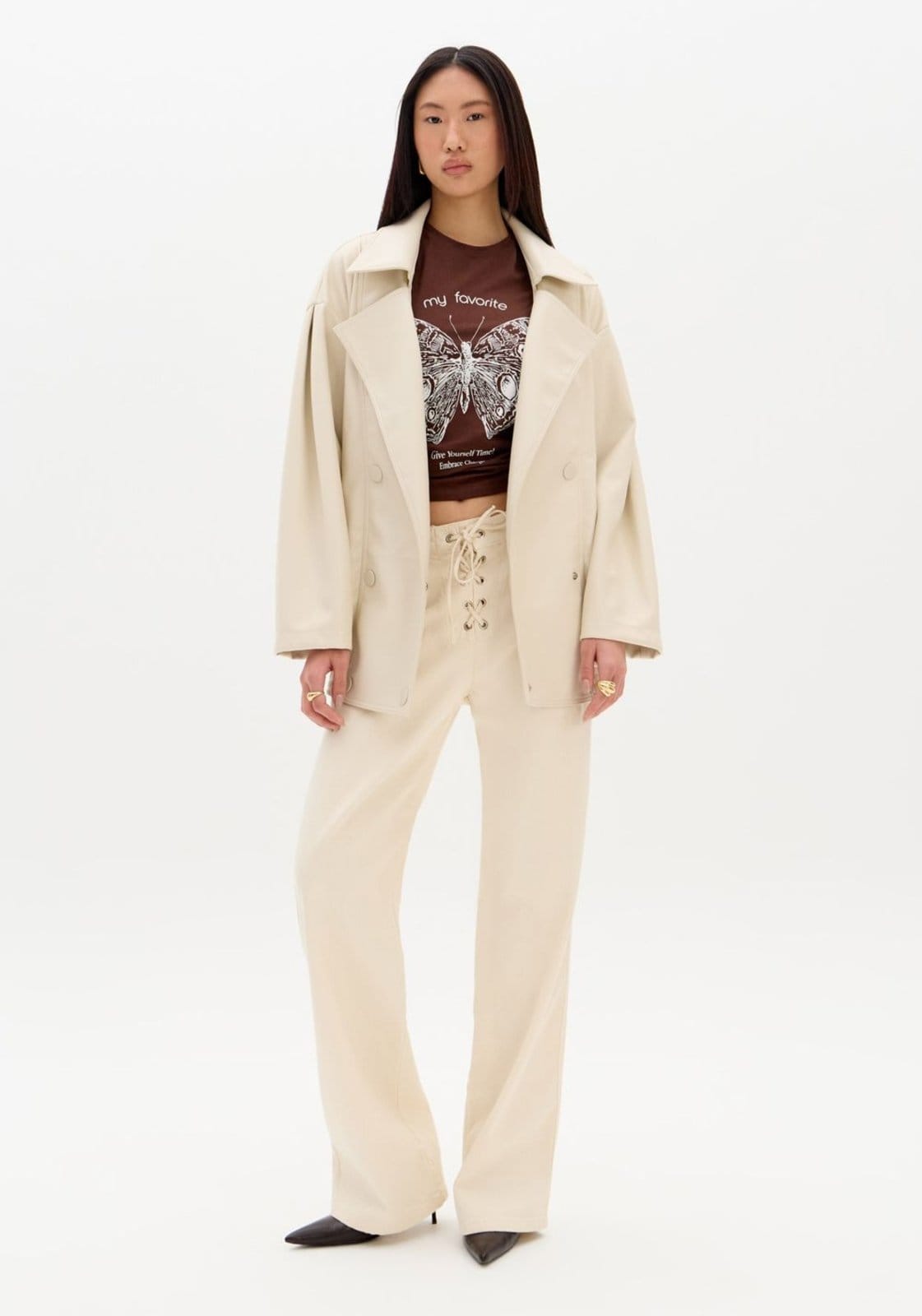 Calça Sarja Reta Cintura Média