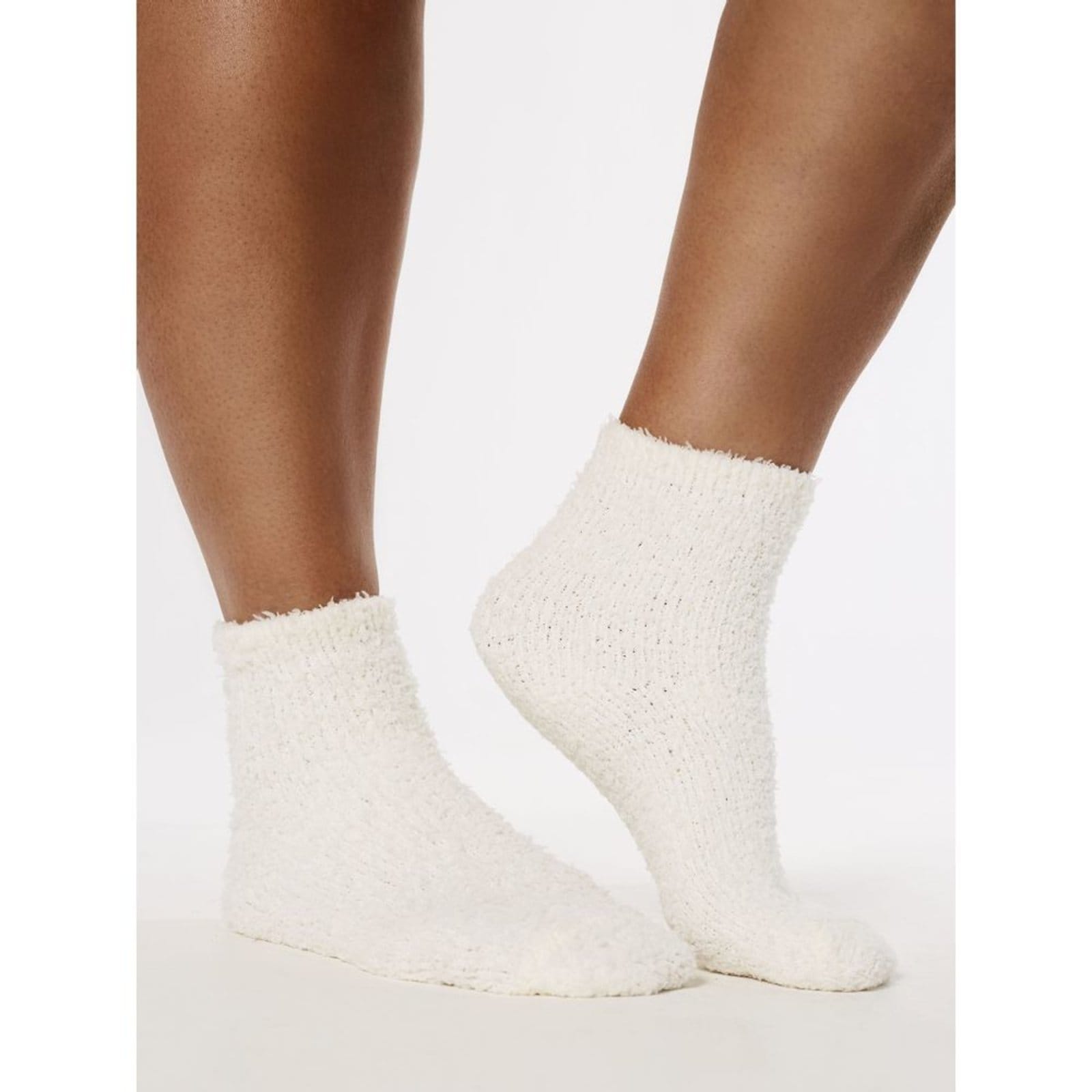 Vista 2 Meia Smooth Chenille Socks Off White Off-white Loungerie off-white white