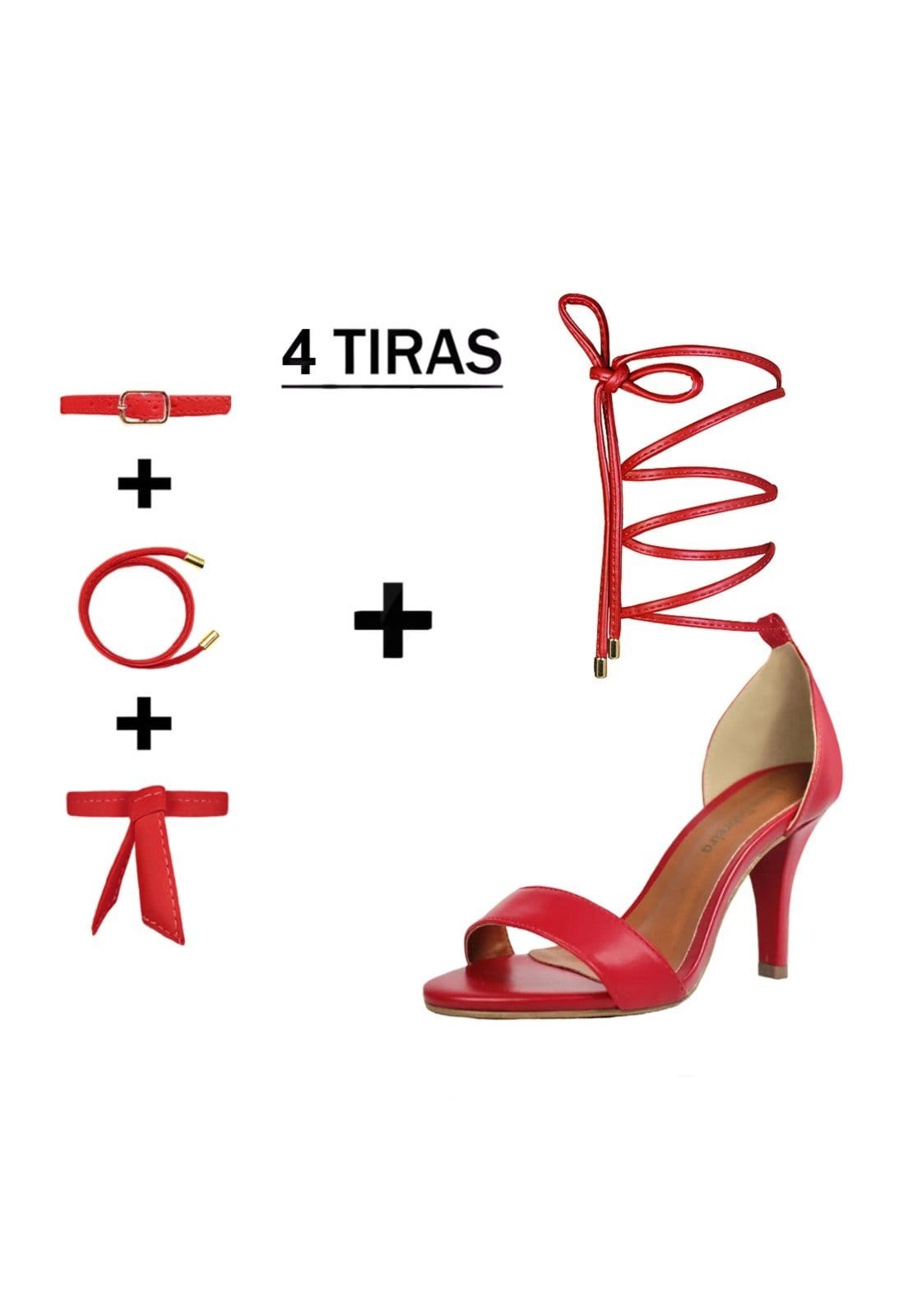 Sandália Troca Tira Salto Alto Fino Luiza Sobreira Mod. 2069-2