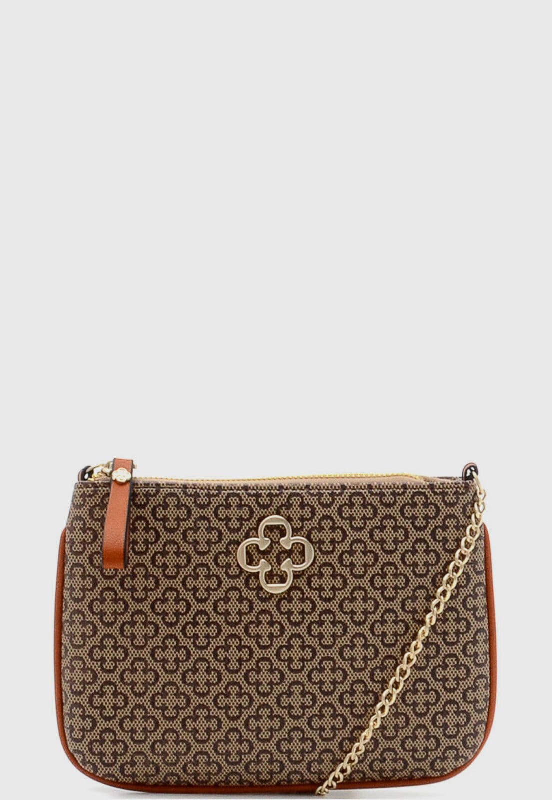 Vista 2 Bolsa Transversal Capodarte Monograma Bege Capodarte marrom