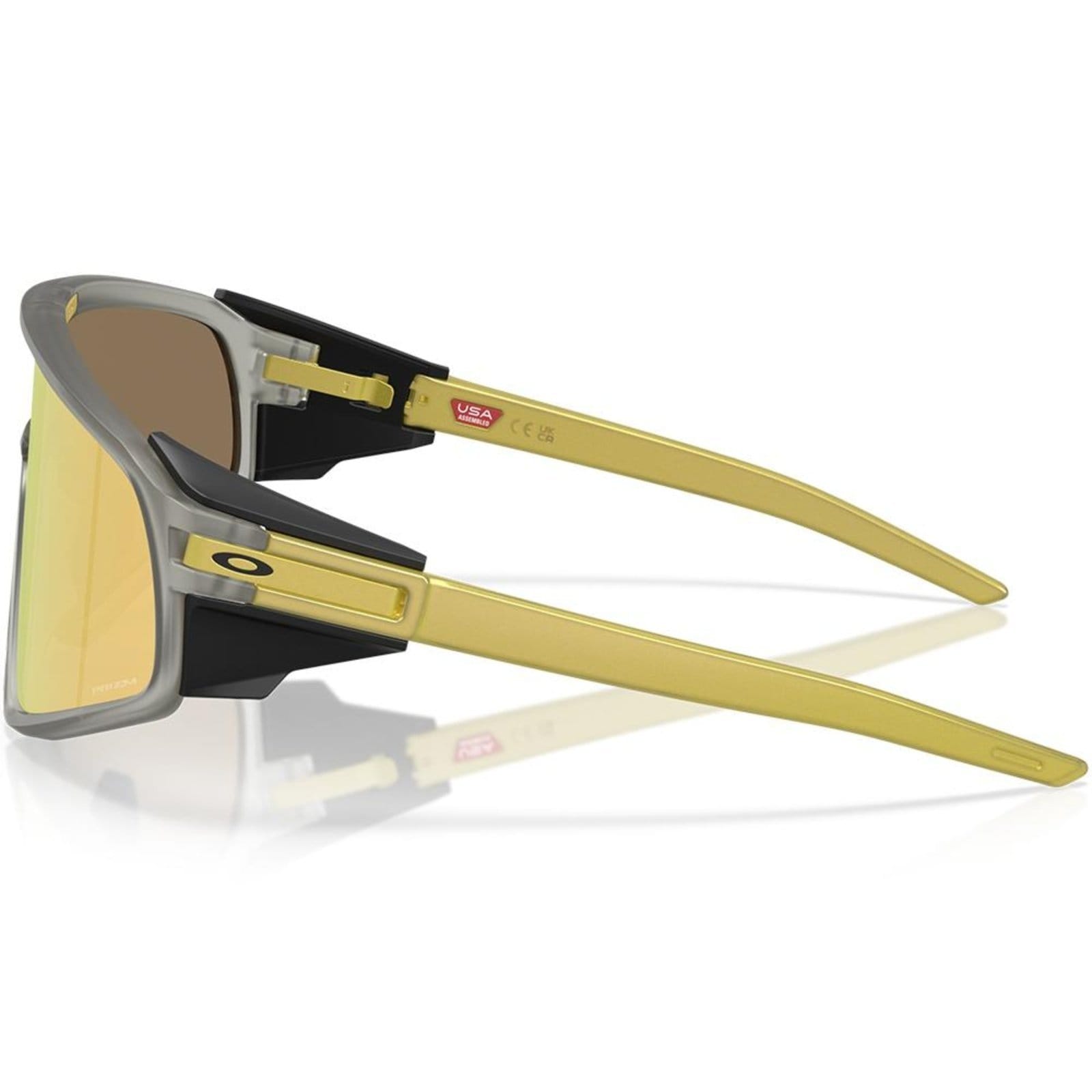 Vista 2 Óculos de Sol Oakley Latch Panel Matte Grey Ink Prizm 24K Oakley preto grey