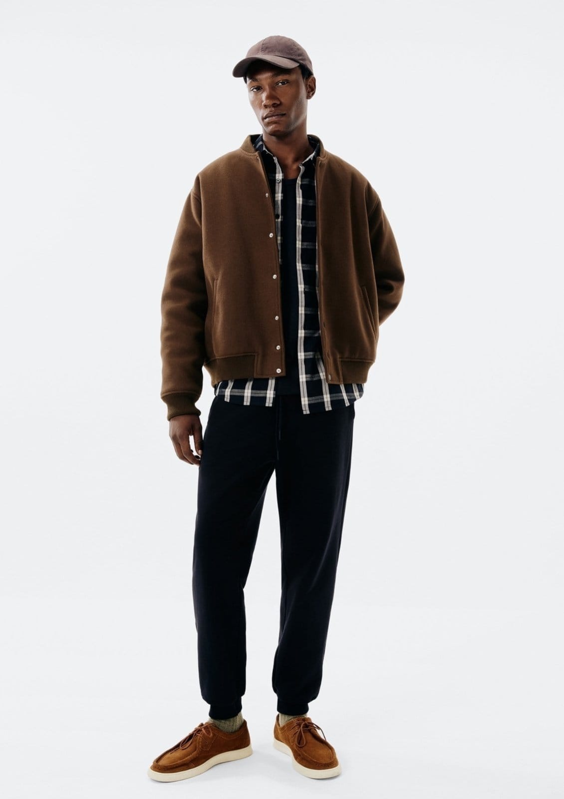 Calça Básica Masculina Jogger em Moletom