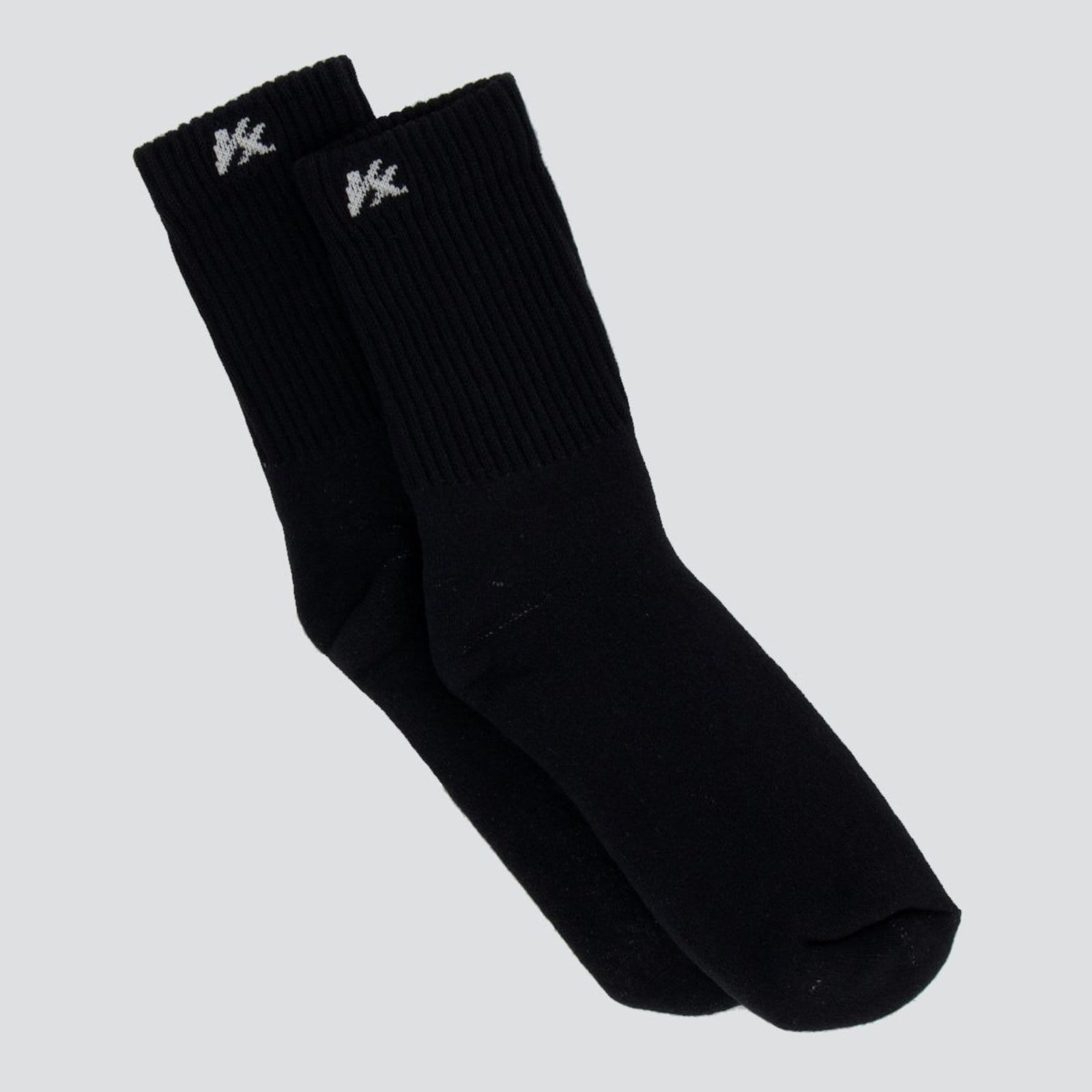 Meia Kanxa Atoalhada Cano Alto Preta