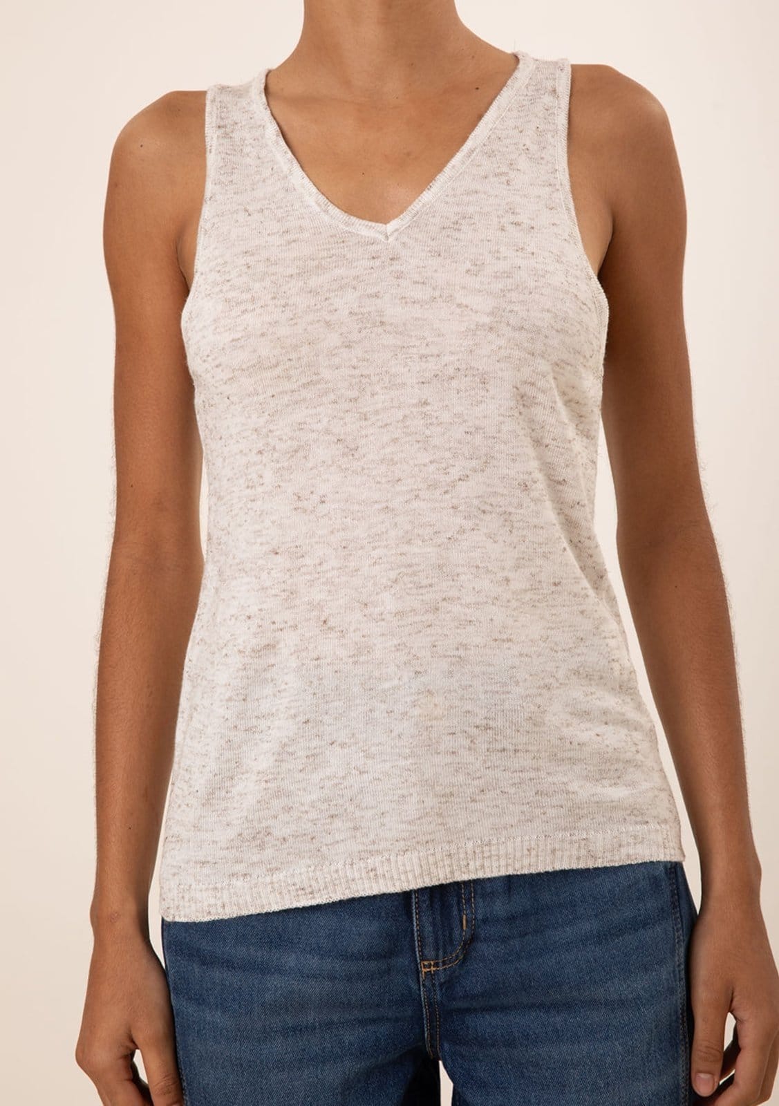 Vista 2 Regata Maria Valentina Ajustada Decote V Padrão Off-white Maria Valentina off-white white