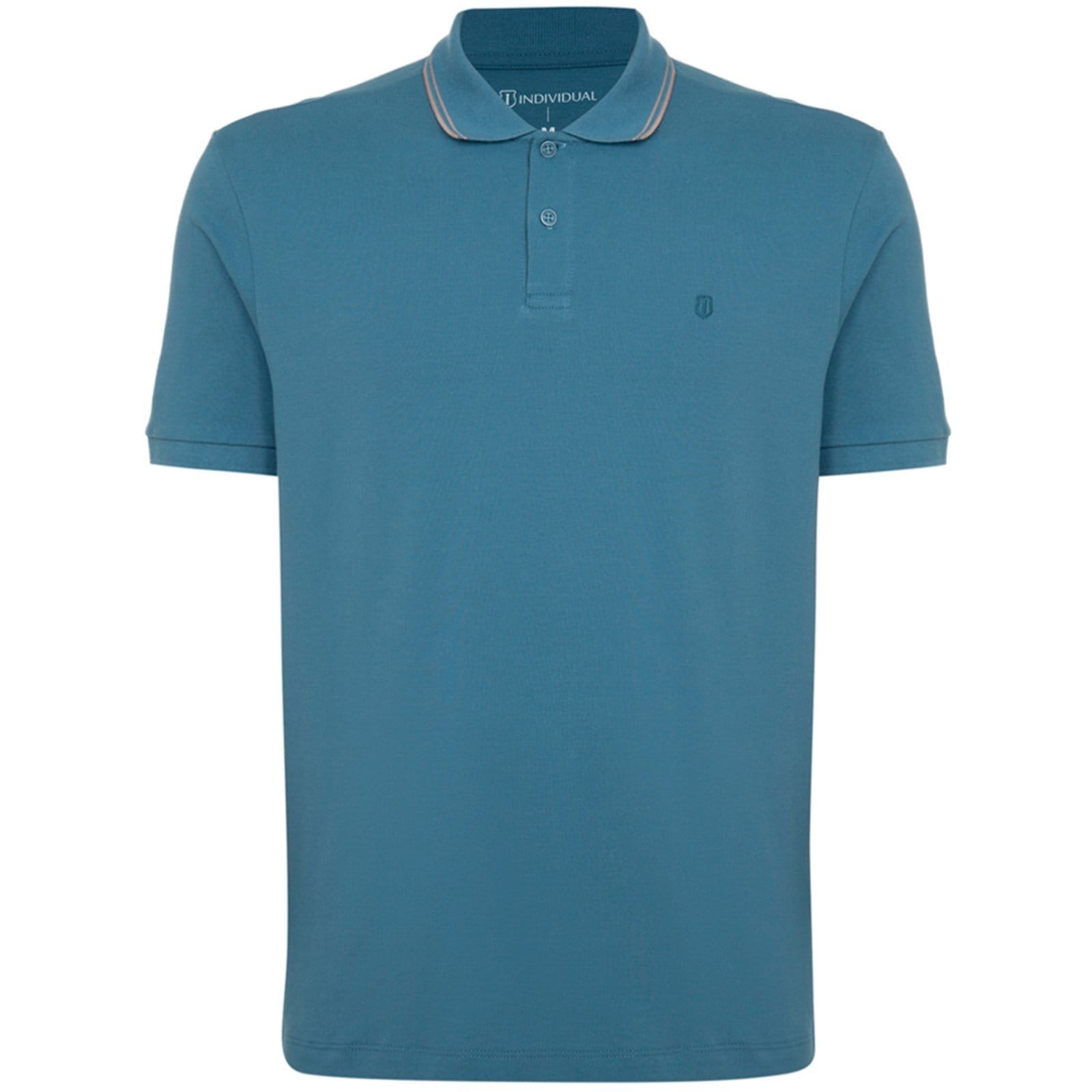 Vista principal Camisa Polo Individual Basic Comfort Pr26 Masculino Individual azul