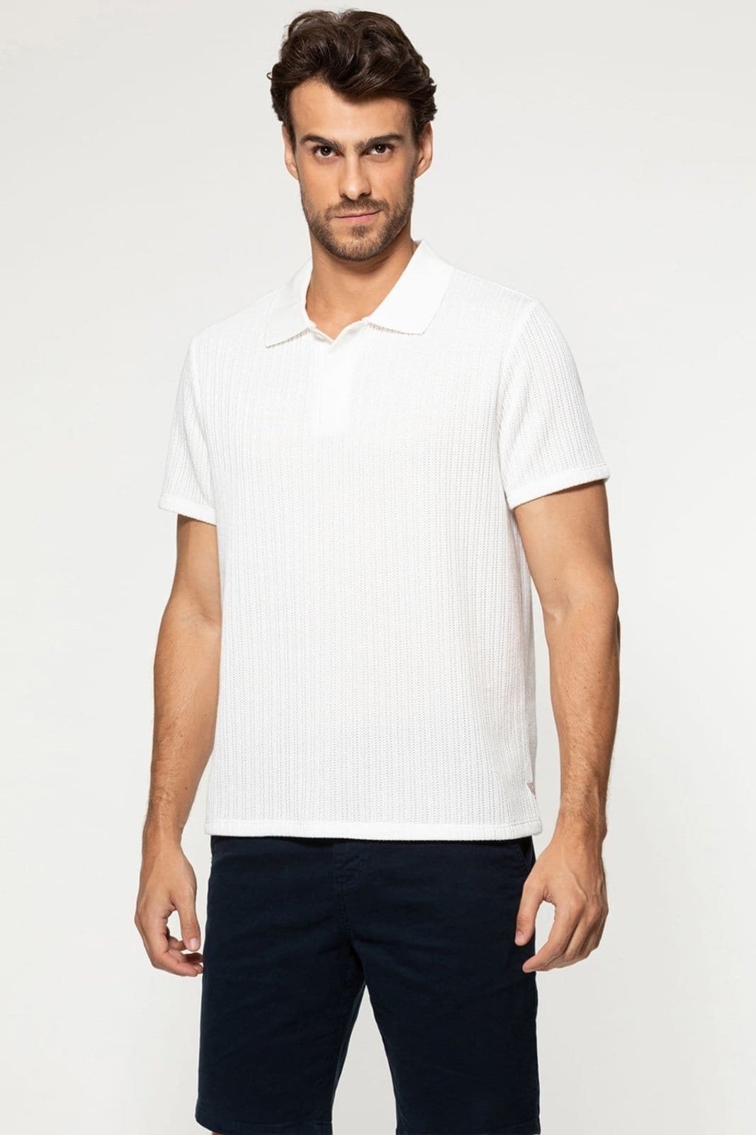 Camisa Guess Polo Malha Texturizada
