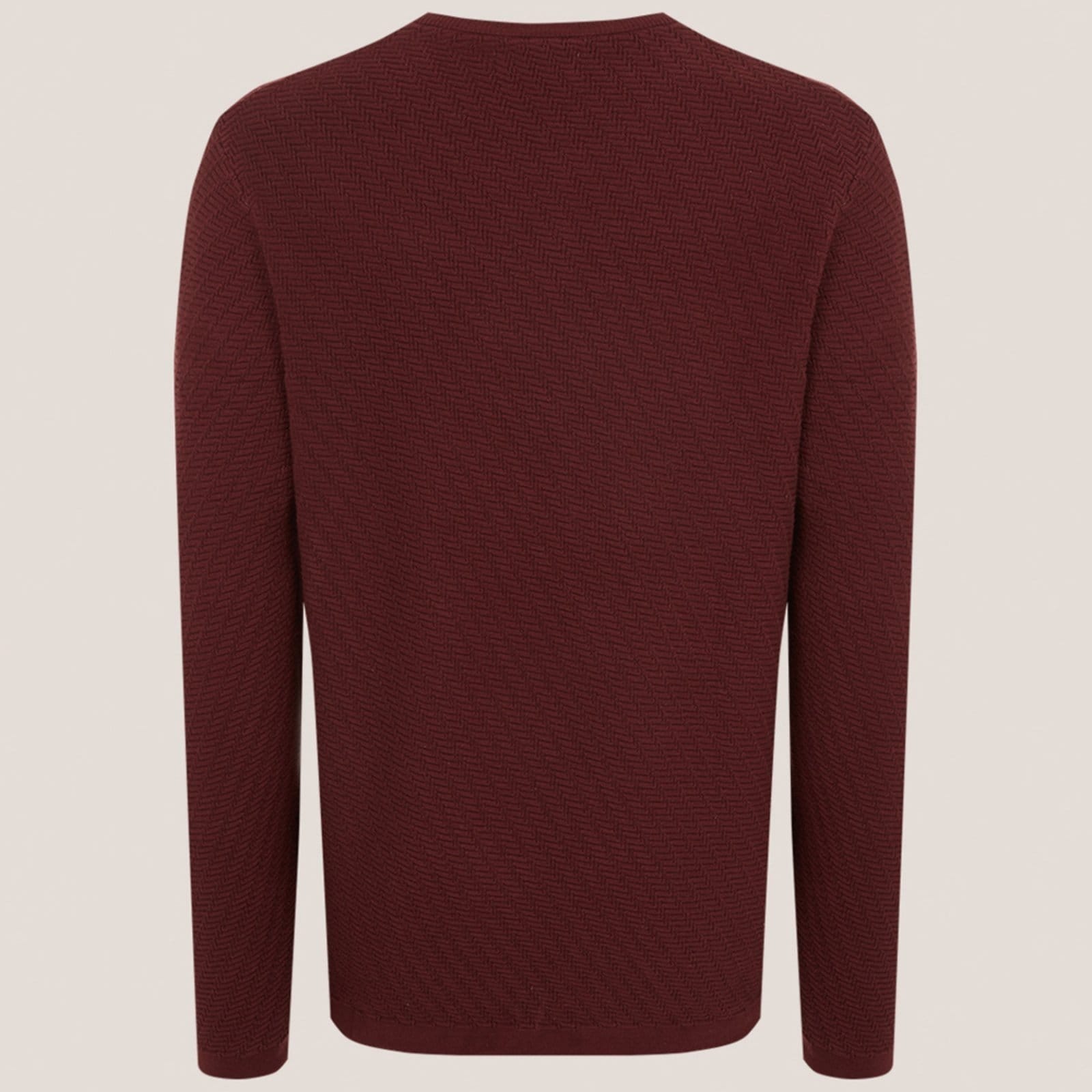 Vista 2 Suéter Tricot Dudalina Graphic Ou25 Masculino Dudalina bordô