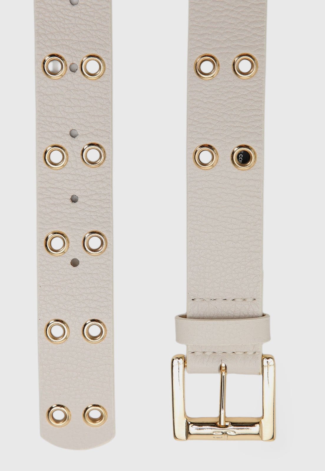 Cinto Feminino Jorge Bischoff Ilhós Dourado Off-White - 2