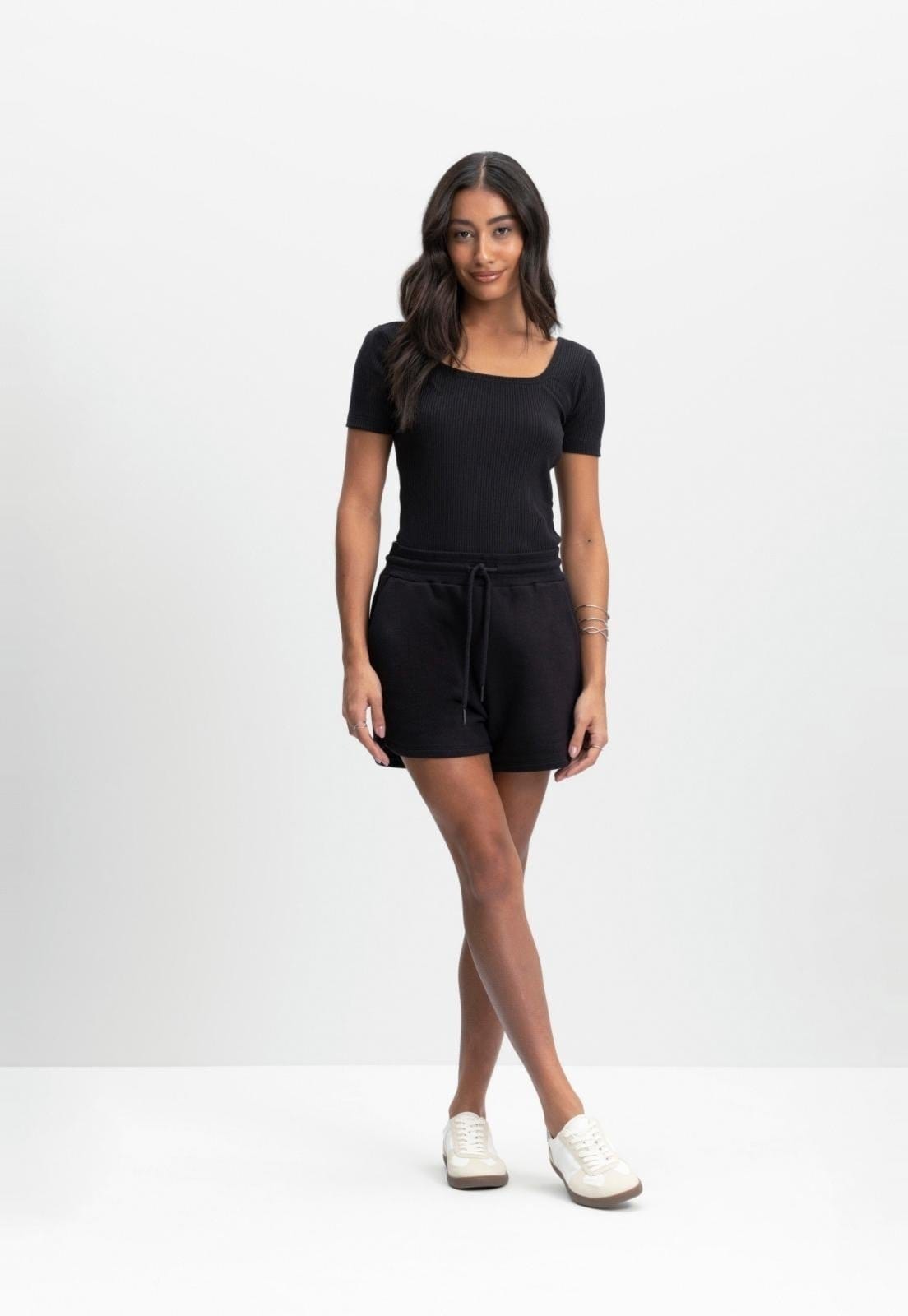 Shorts Feminino Em Moletom Essendi