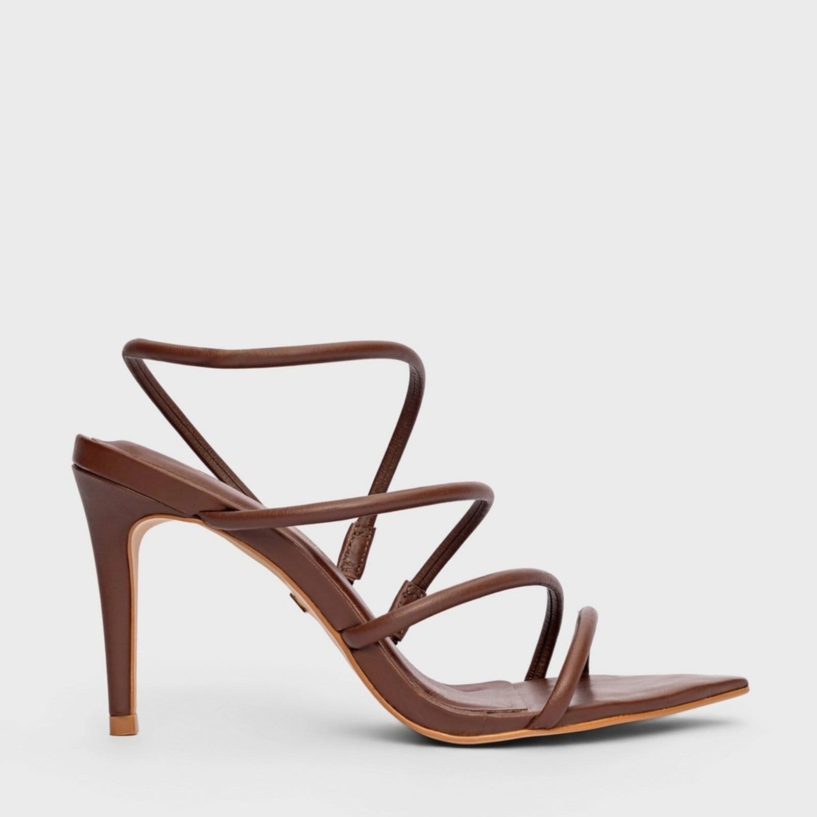 Vista principal Sandália Salto Fino Carrano 816020 Marrom Escuro Carrano unico