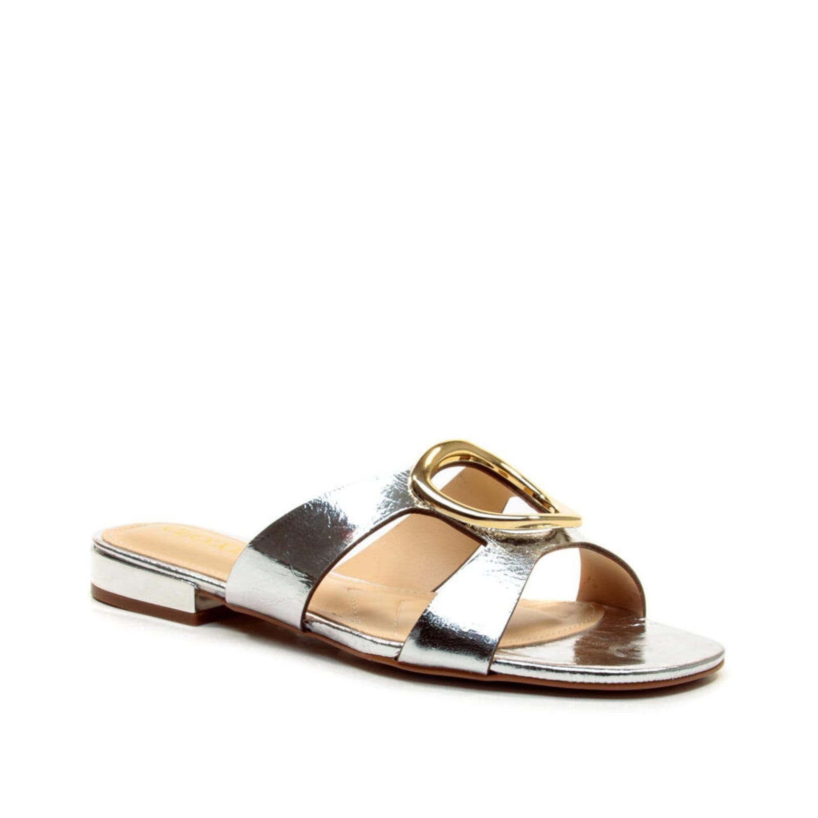 Vista 2 Rasteira Couro Cecconello 249 Cecconello prata