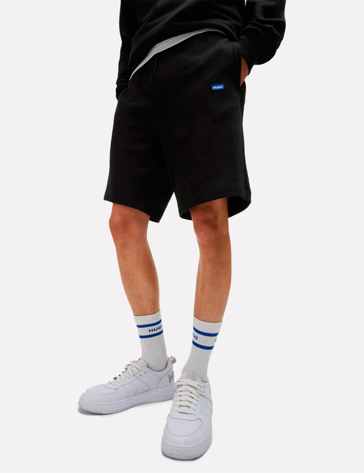 Vista 2 Bermuda Hugo Boss Moletom Masculina Regular Fit Nasensio Preta Hugo Boss preto