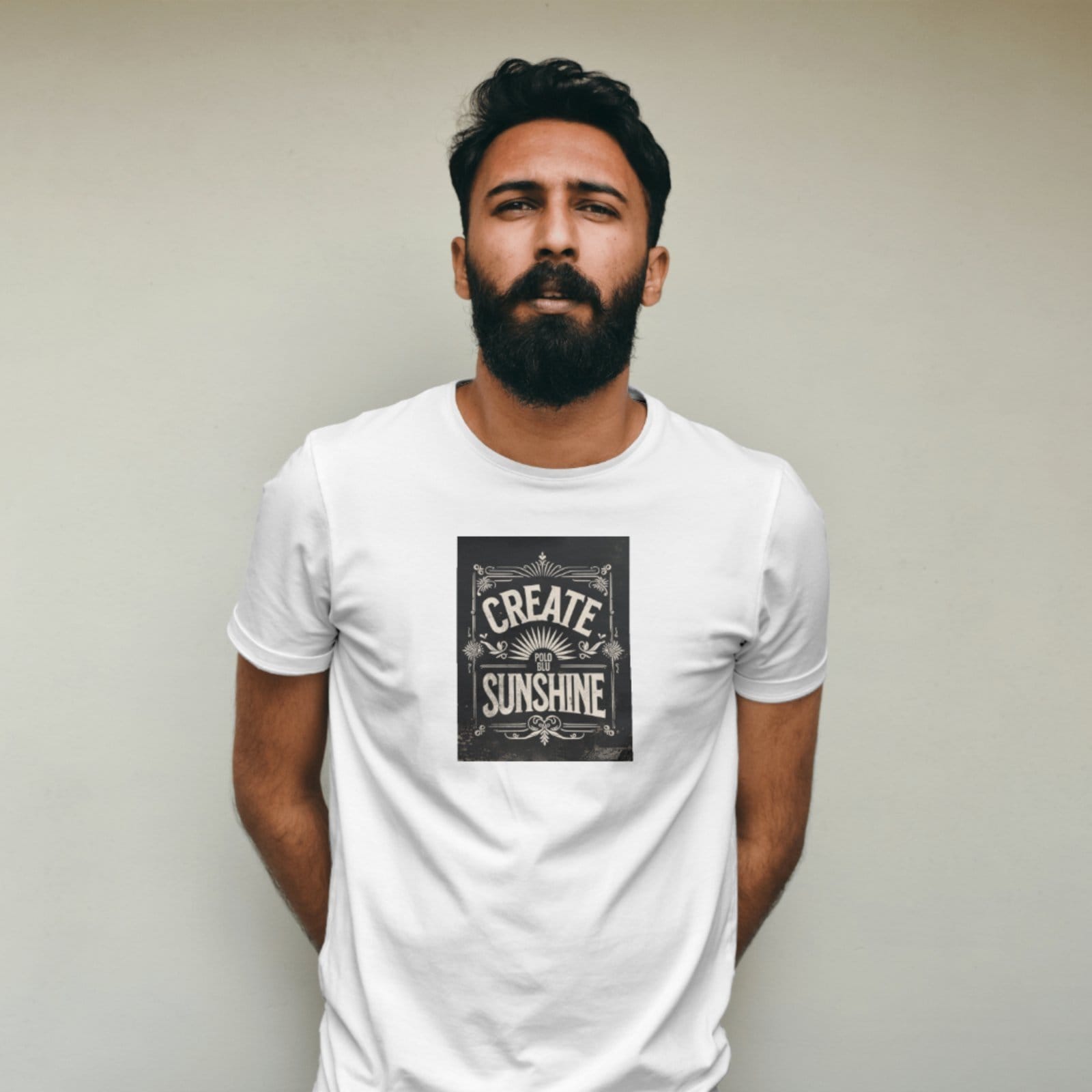 Camiseta Masculina Polo Blu Casual Sunshine Malha Algodão Branca do P ao G1