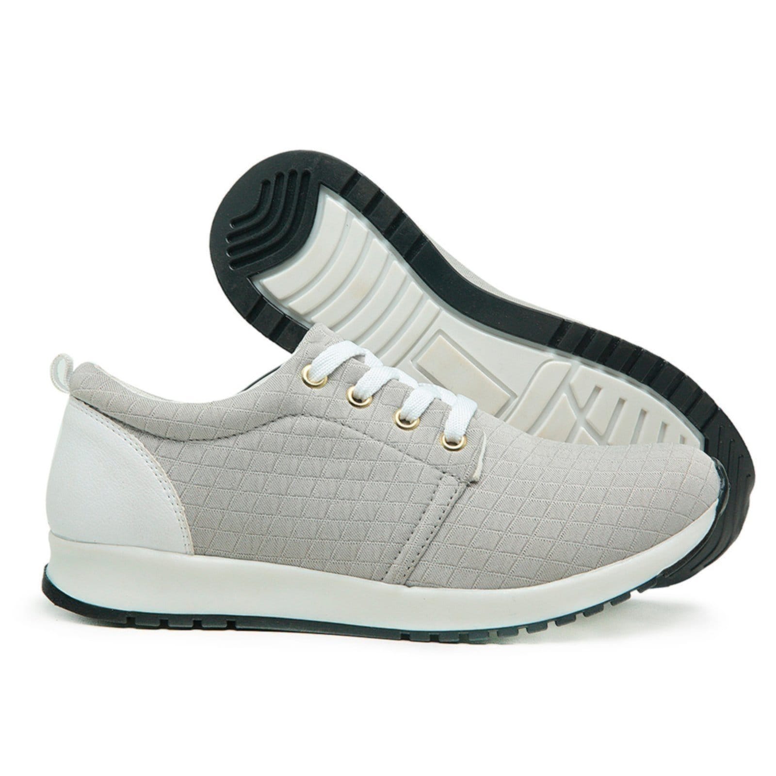 Tênis Casual Feminino Macio Confortável Para Sair Trabalhar Dia a Dia Schiareli 091 Claro