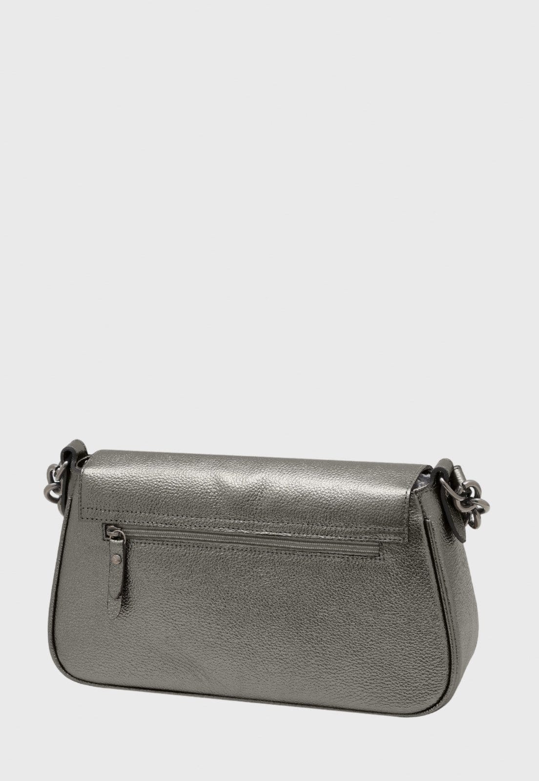 Vista 2 Bolsa Transversal Couro Mariart Mucuripe Onix Mariart prata