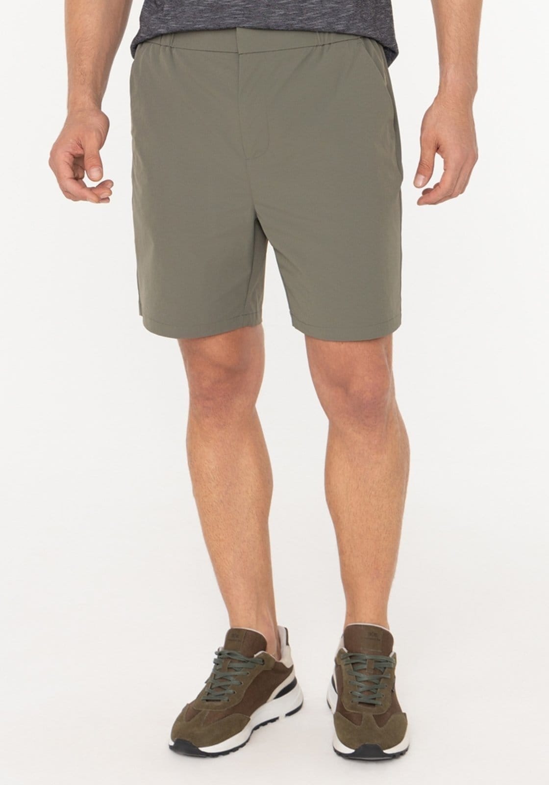Shorts Masculino Com Cós Elástico E Cordão Interno