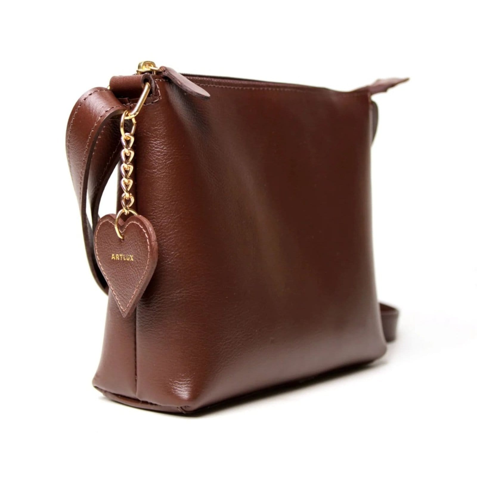 Vista 2 Bolsa Transversal em Couro Artlux Pinhão 9061 Artlux unico