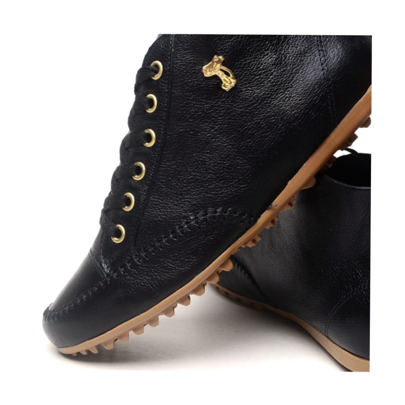 Vista 2 Bota Feminina Rasteira - diRavena - Couro Legítimo cod500 diRavena preto