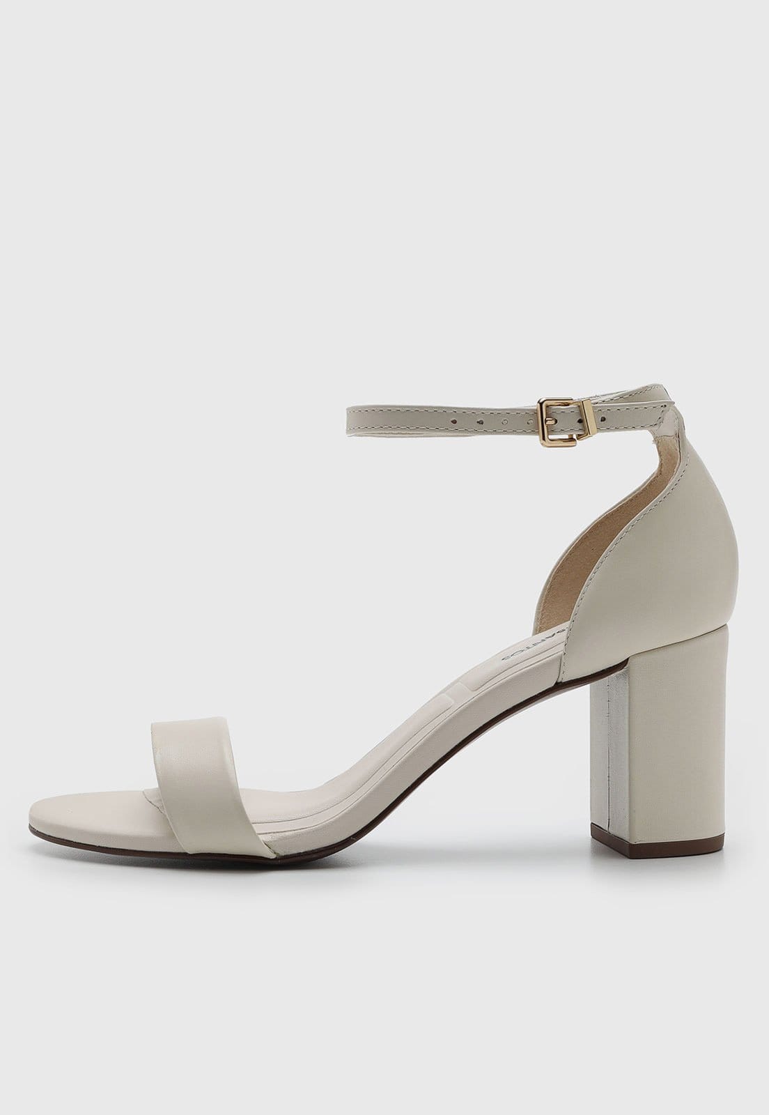 Vista principal Sandália Feminina Loucos e Santos Salto Bloco Off-White Loucos e Santos off-white white