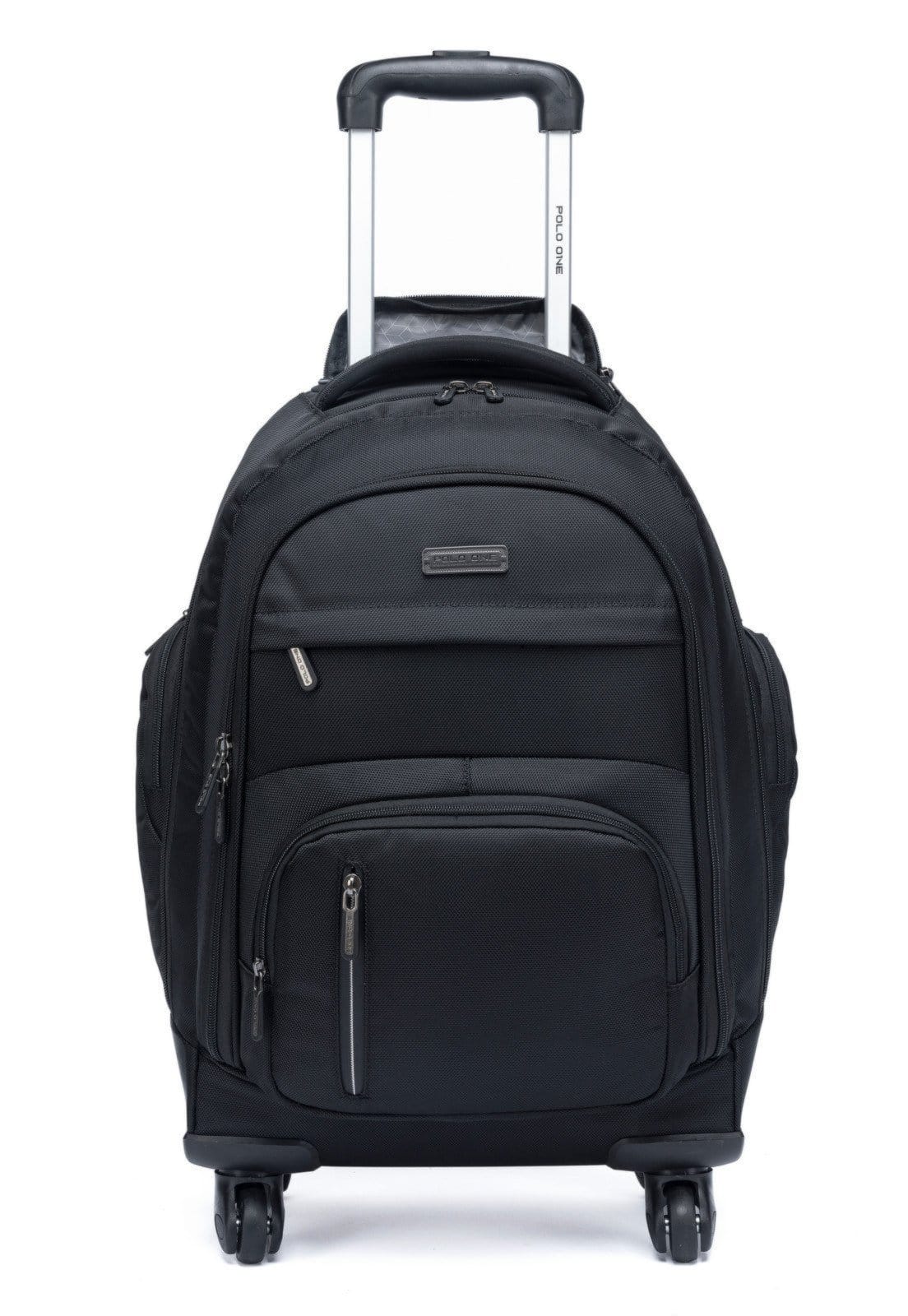Vista principal Mochila De Rodinhas Polo One Resistente Executiva Notebook Trabalho Polo One preto