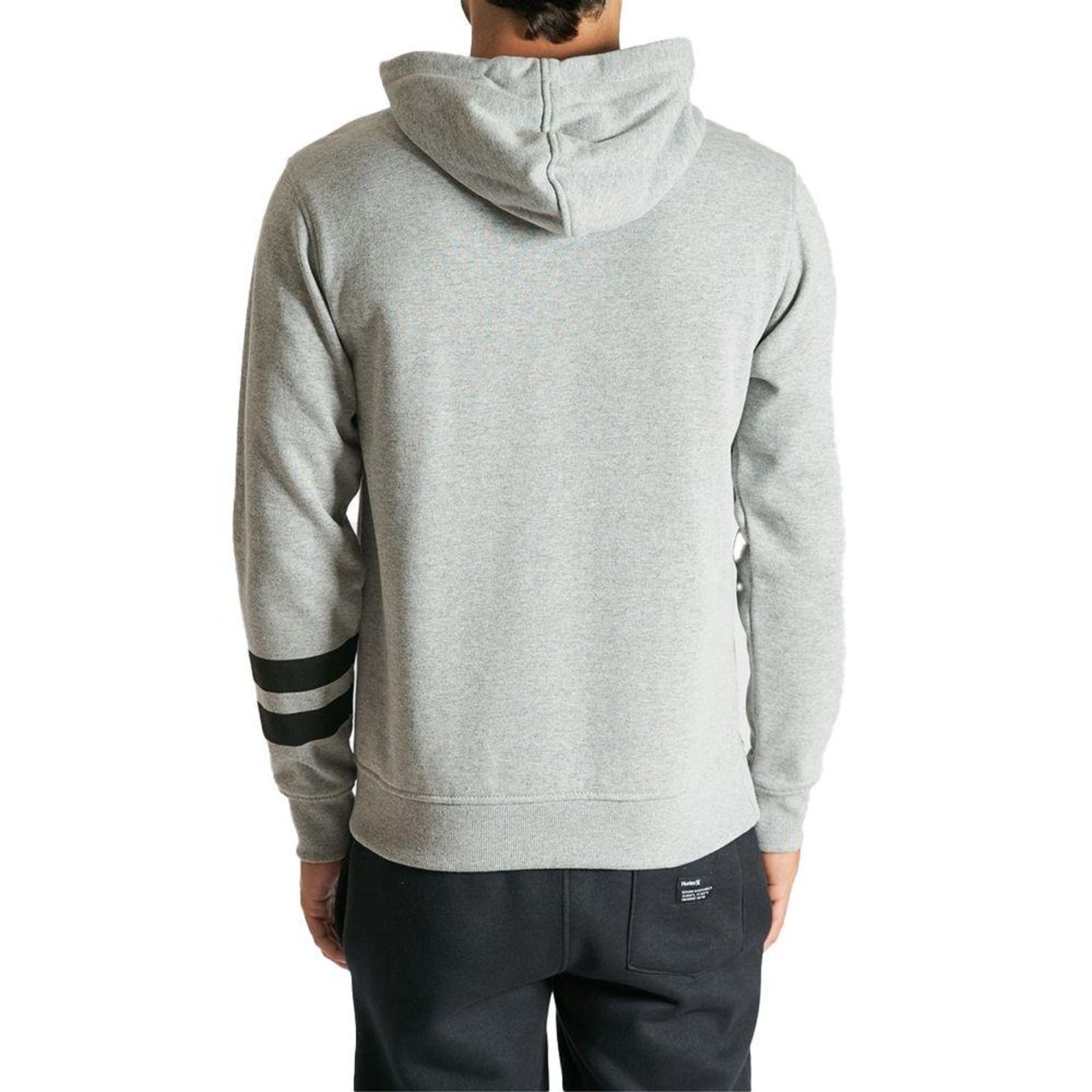 Vista 2 Moletom Hurley Canguru Layers Oversize Mescla hurley cinza