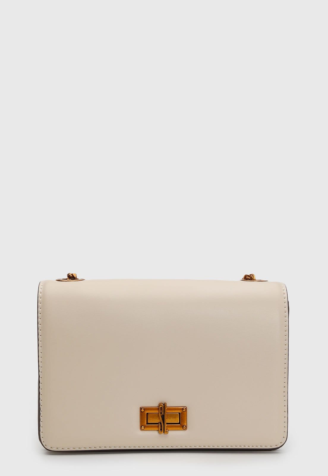 Bolsa Feminina Santa Lolla Alça Corrente Creme