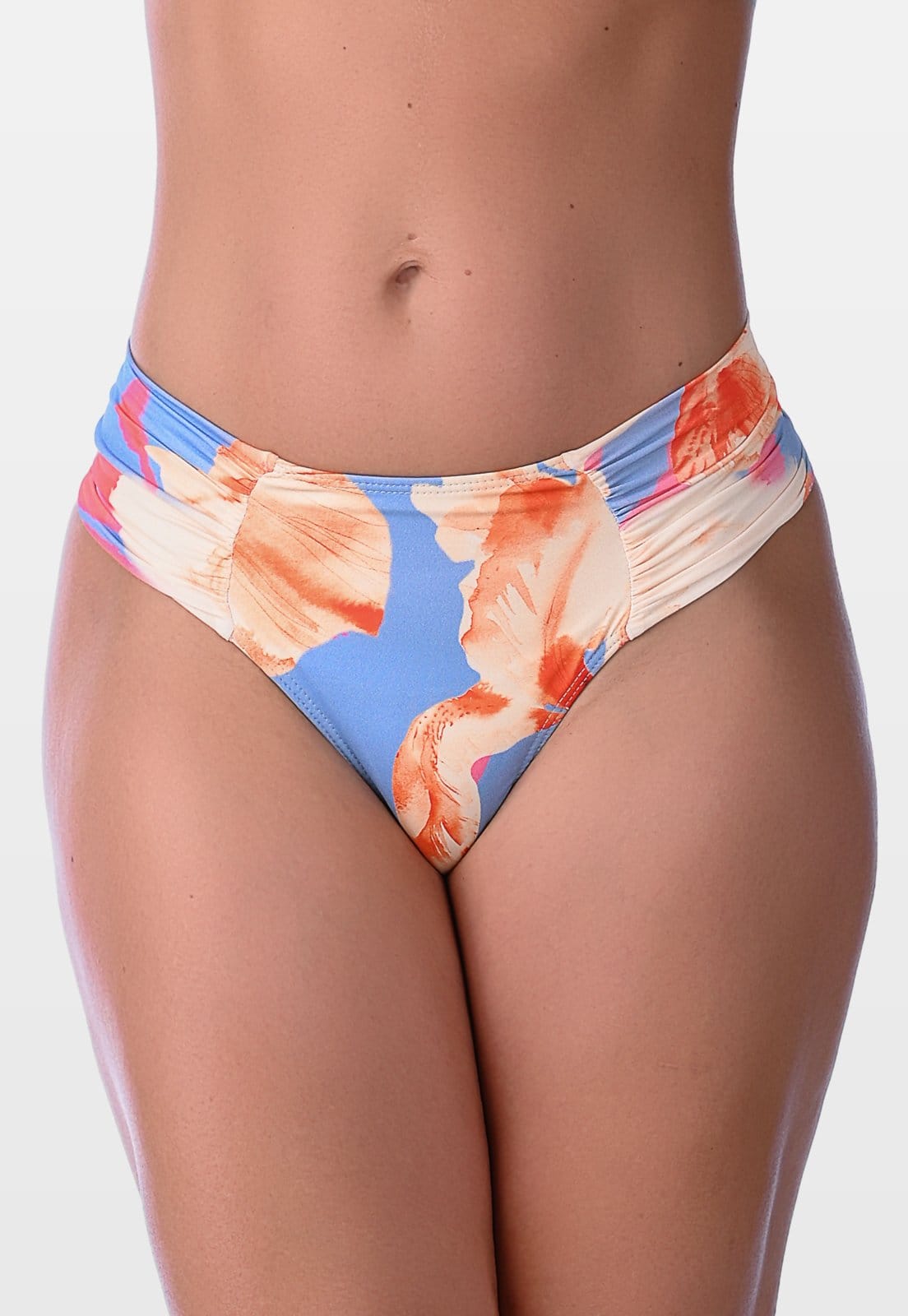 Calcinha de Biquíni Summer Soul Fio Dental Duplo Franzido Lateral