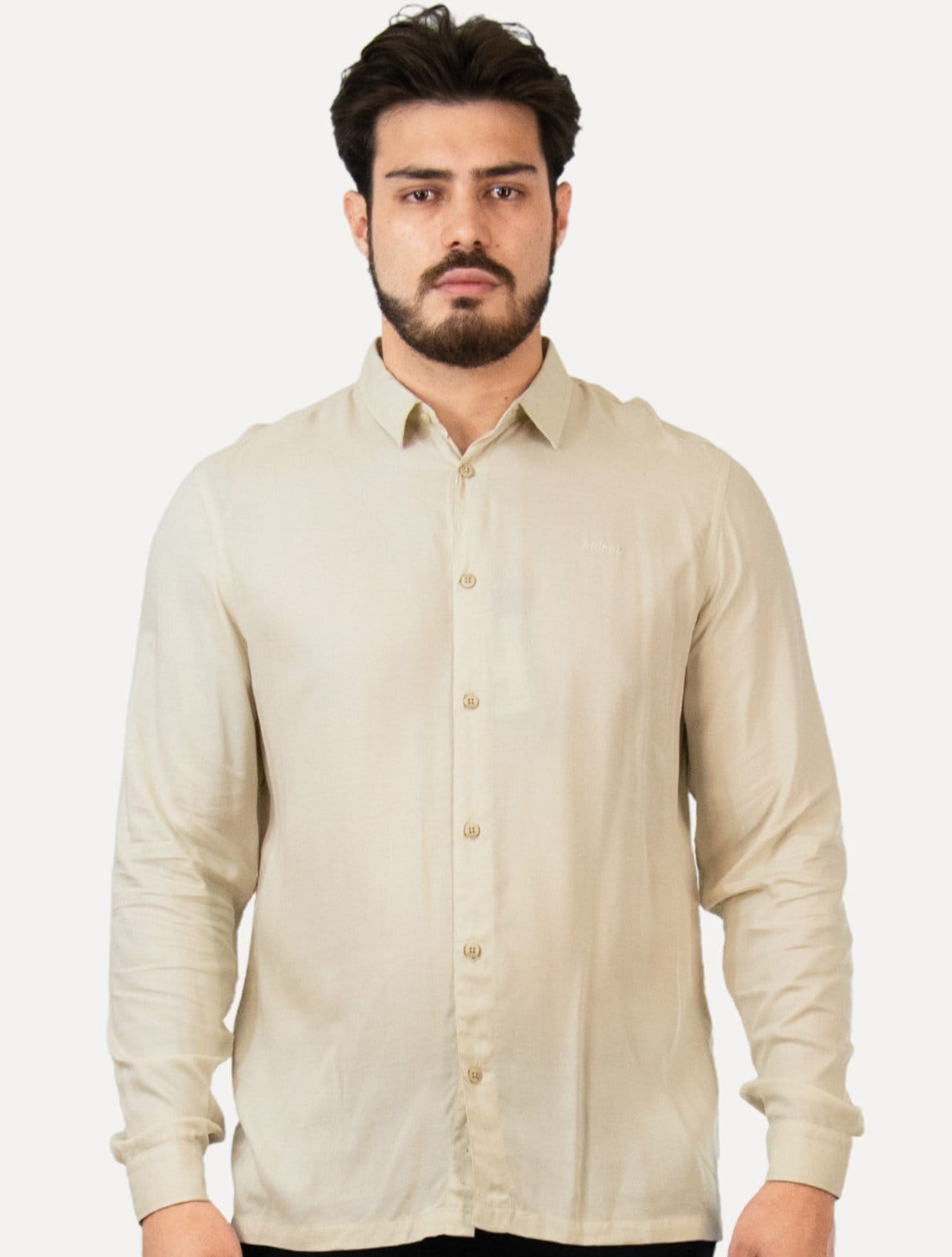 Vista principal Camisa Colcci Masculina Relax Logo Areia Colcci bege