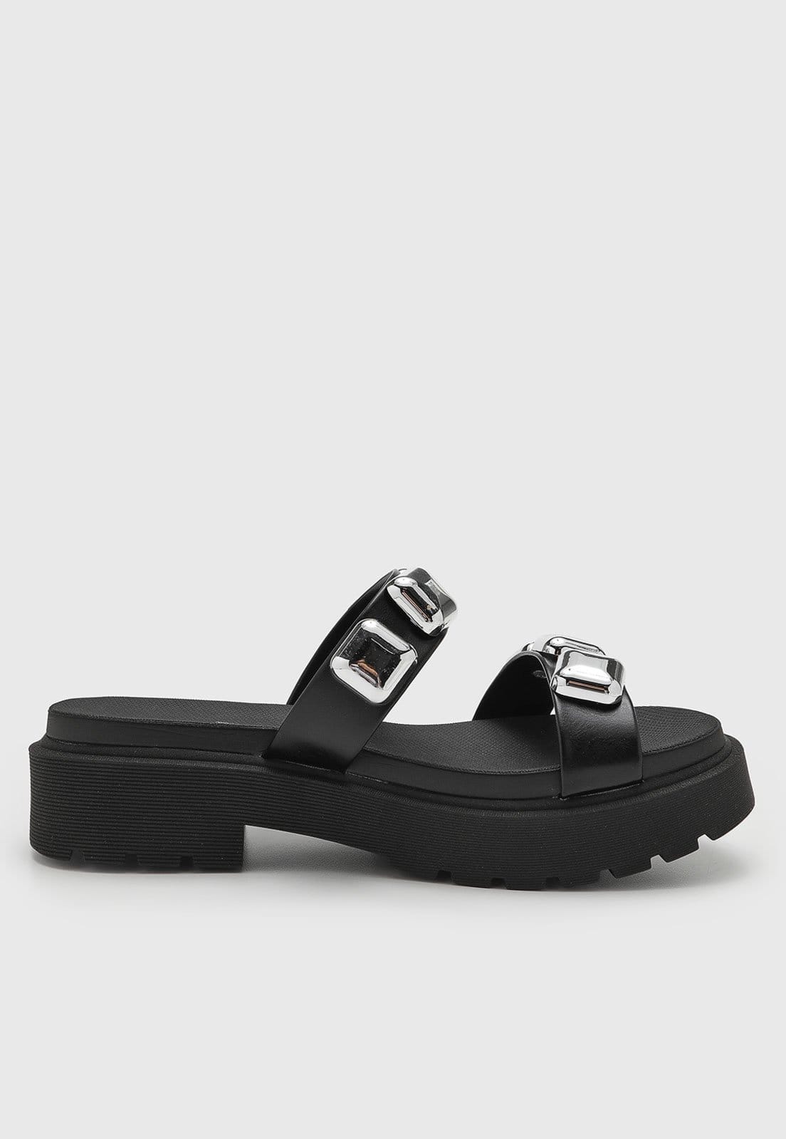 Vista 2 Sandália Feminina Vizzano Maxi Fivela Preta VIZZANO preto