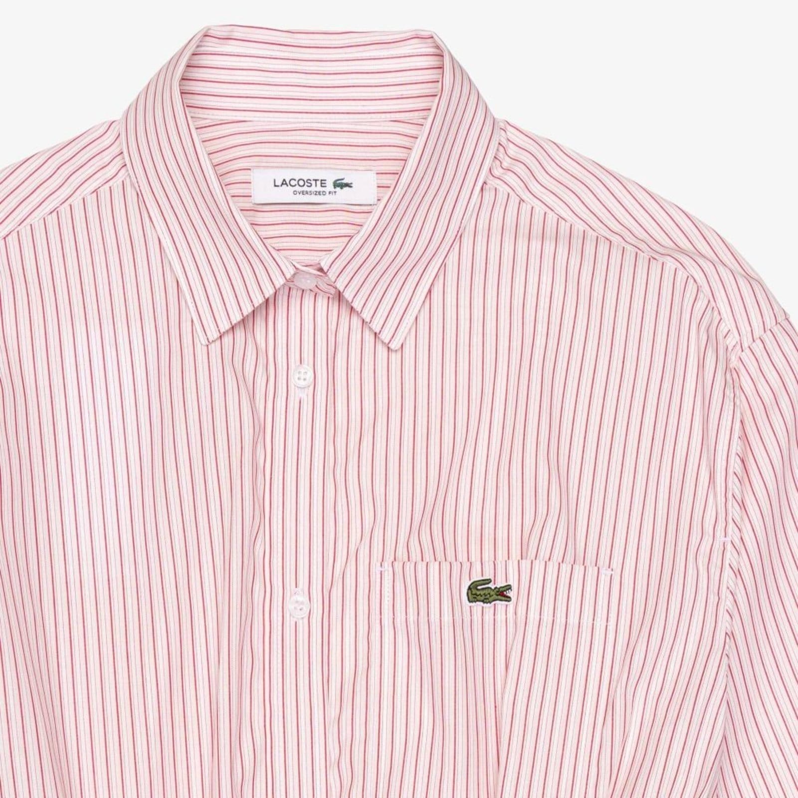 Vista 2 Vestido Camisa Oversized em Popeline Lacoste rosa