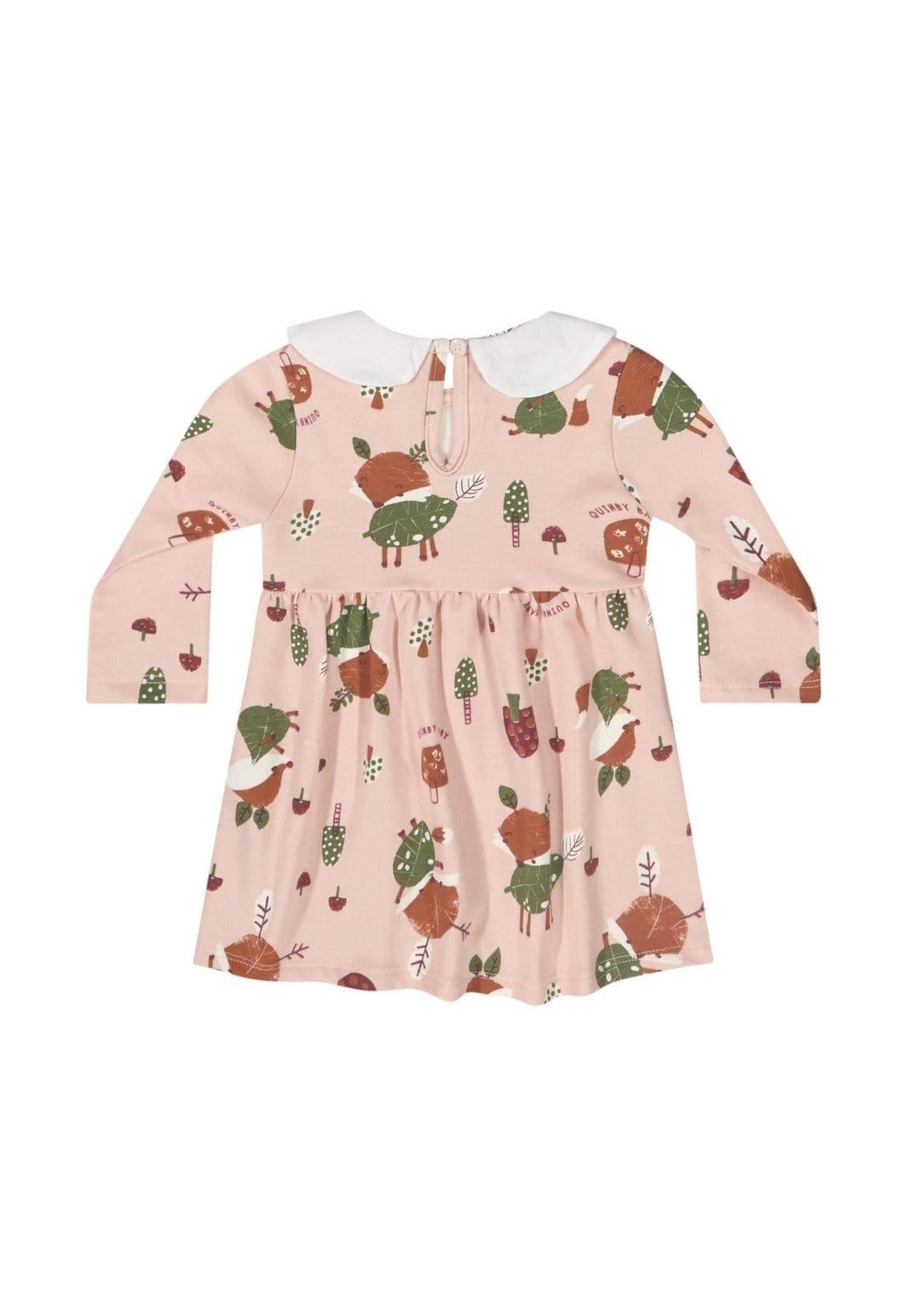 Vista 2 Infantil - Vestido Manga Longa em Molecotton para Quimby Quimby rosa