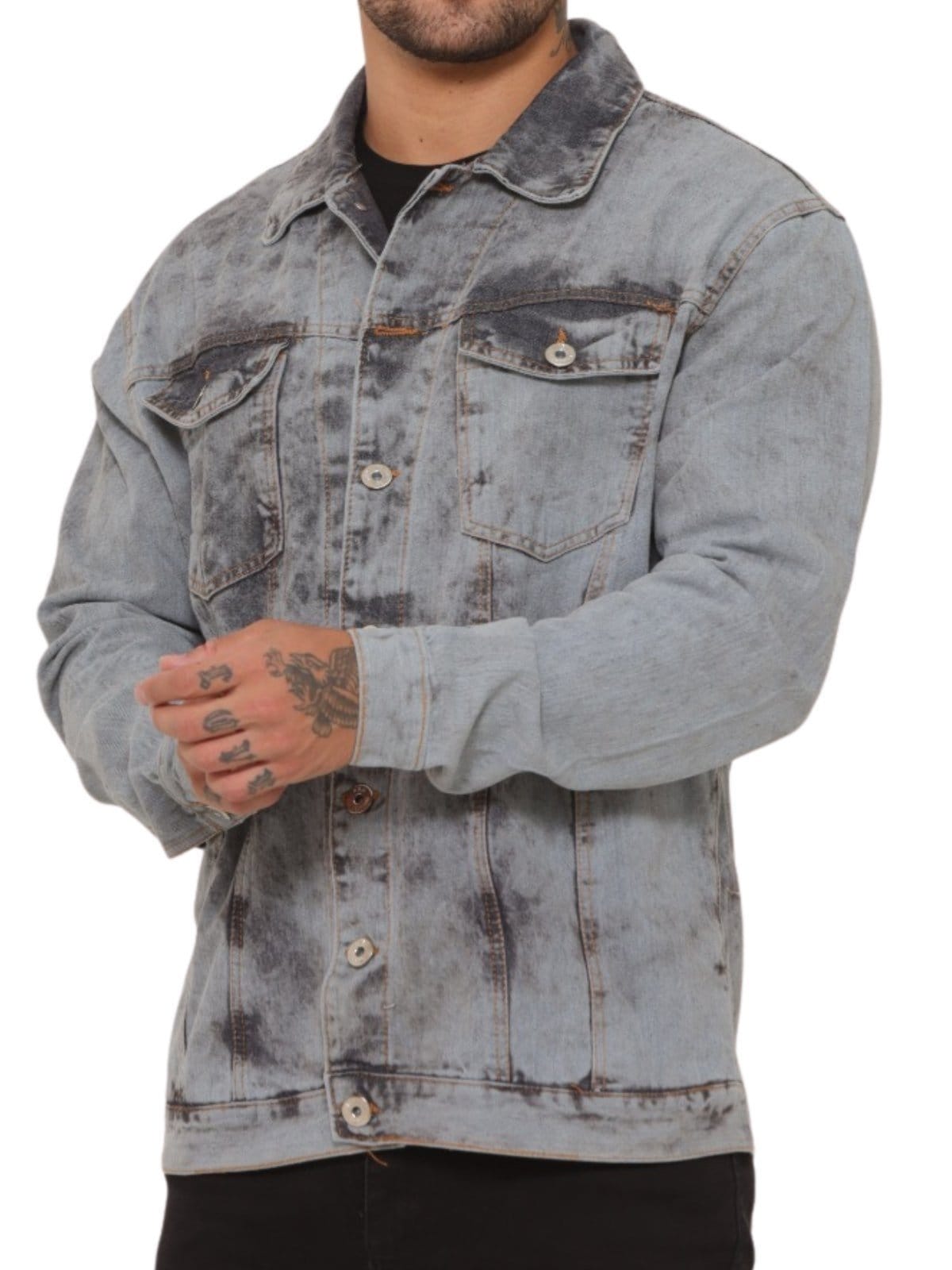 Vista 2 Jaqueta Masculina Jeans Light Claro JEANS LIGHT grafite