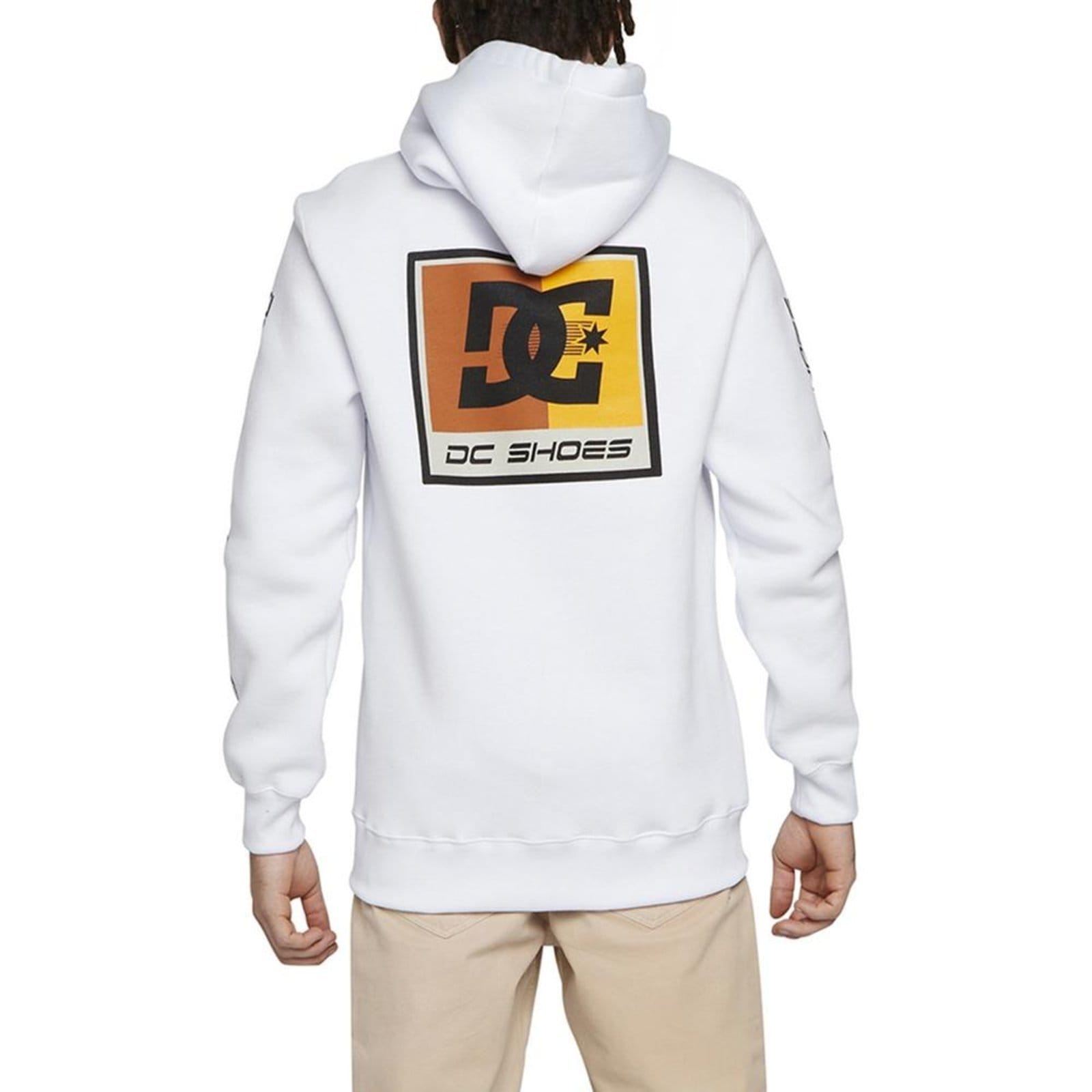 Vista 2 Moletom DC Shoes Canguru Racer 305G WT24 Masculino DC Shoes branco