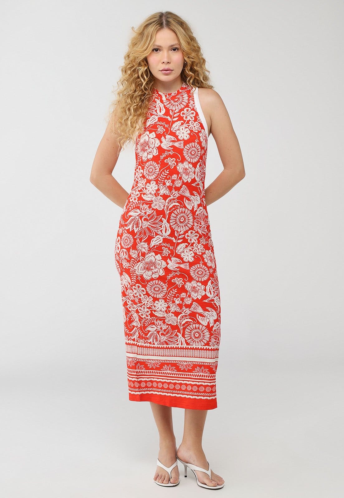 Vestido Feminino Midi Colcci Estampa Floral