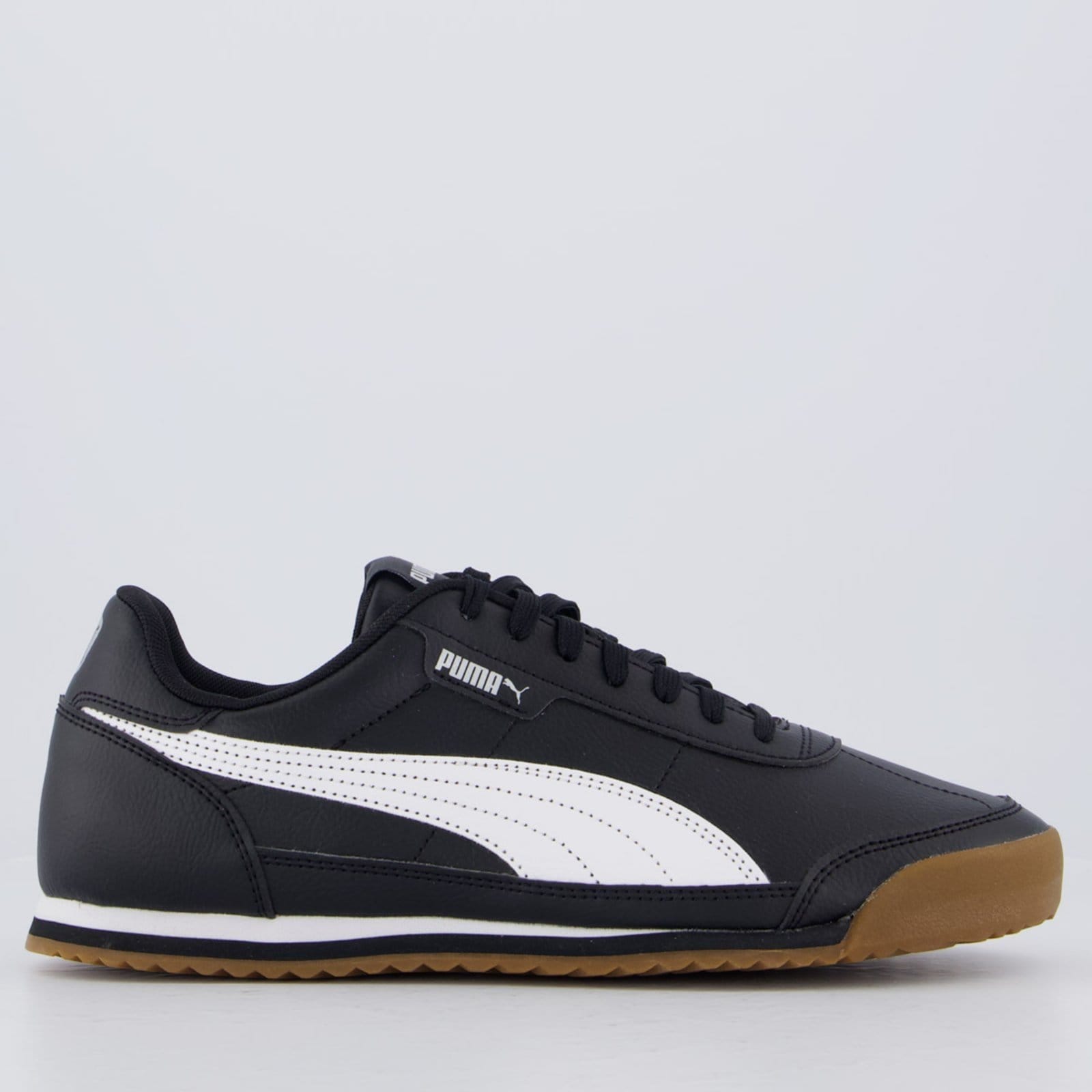 Vista principal Tênis Puma Turino II e Branco Puma preto