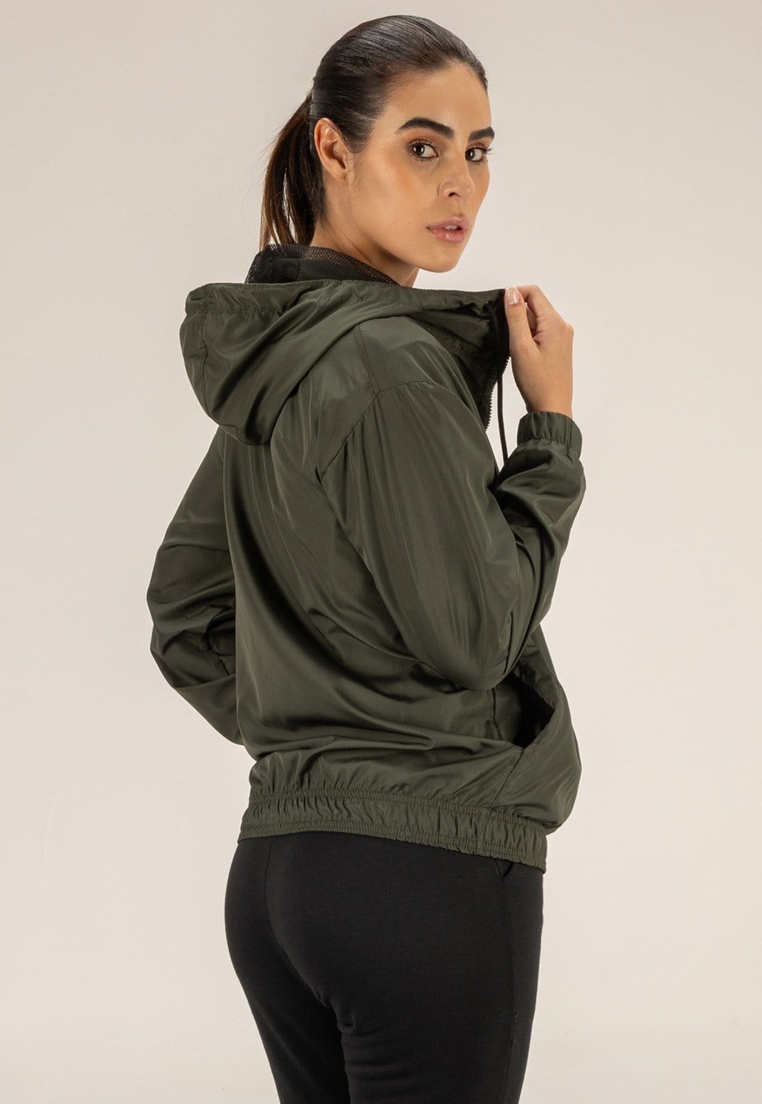 Vista 2 Corta Vento Feminino Classic Dulk verde/verde militar verde