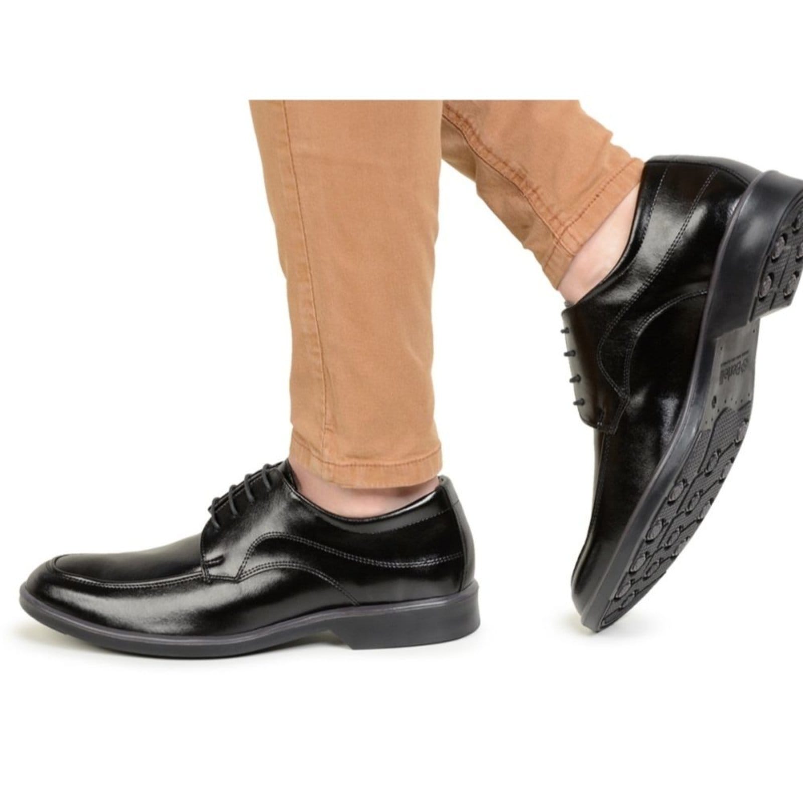 Vista 2 Kit Sapato Social Casual Masculino com Cinto Social Dupla Face Bia Ramos preto