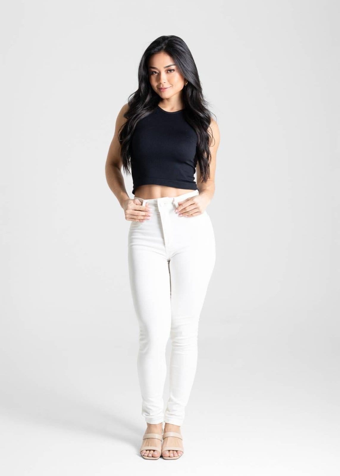 Vista 2 Calça Sarja Sawary Levanta Bumbum - 280905 Sawary bege