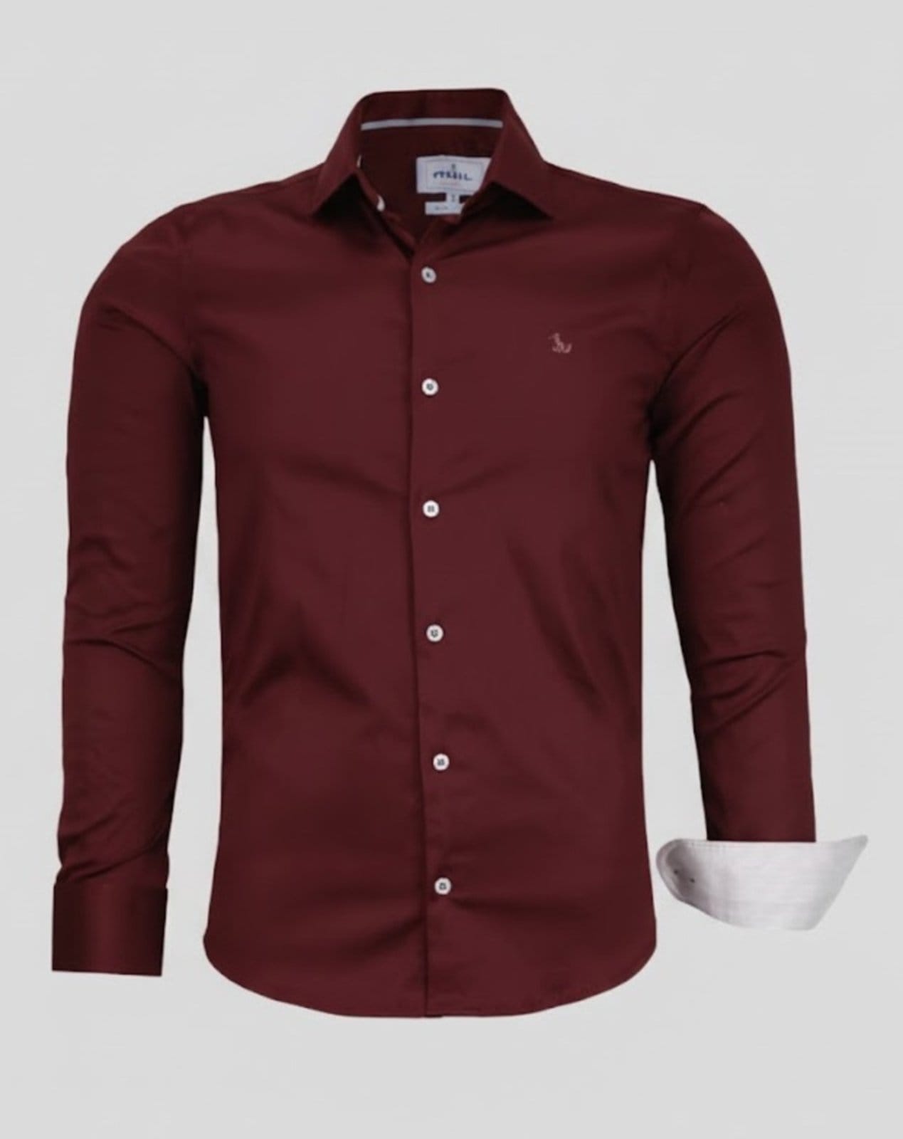 Camisa Social Amil Ambar Tecido Algodão Com Elastano Acetinado Macia Manga Longa Luxo