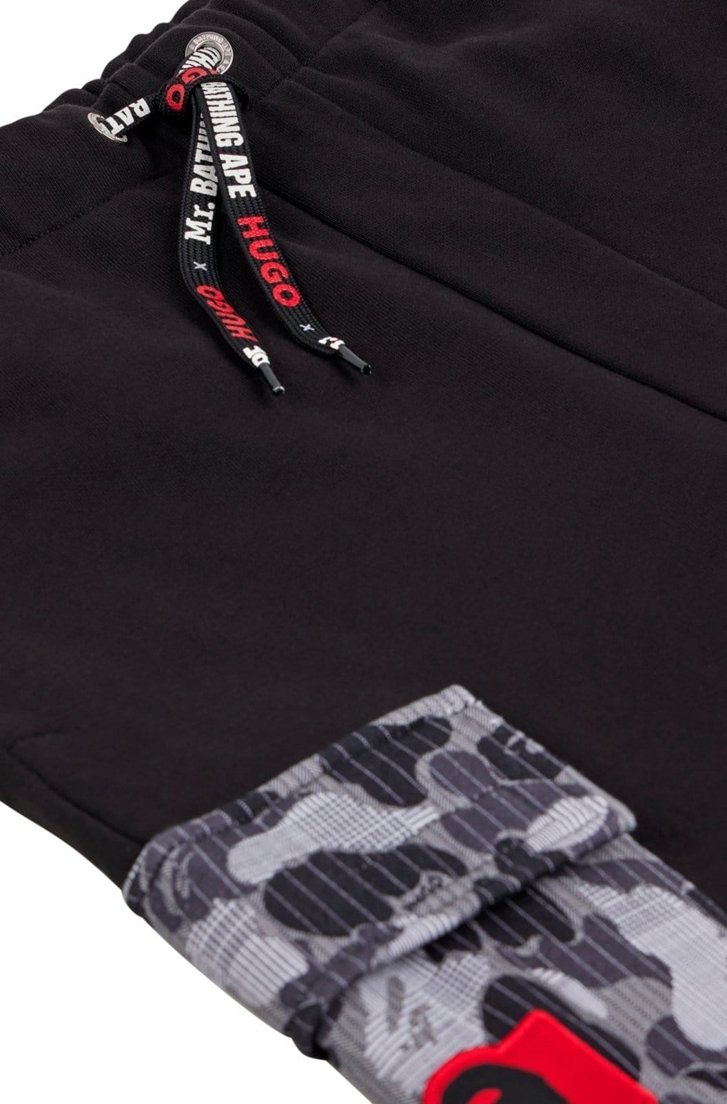 Vista 2 Calça Tracksuit Em Jersey De Algodão Camuflado HUGO preto