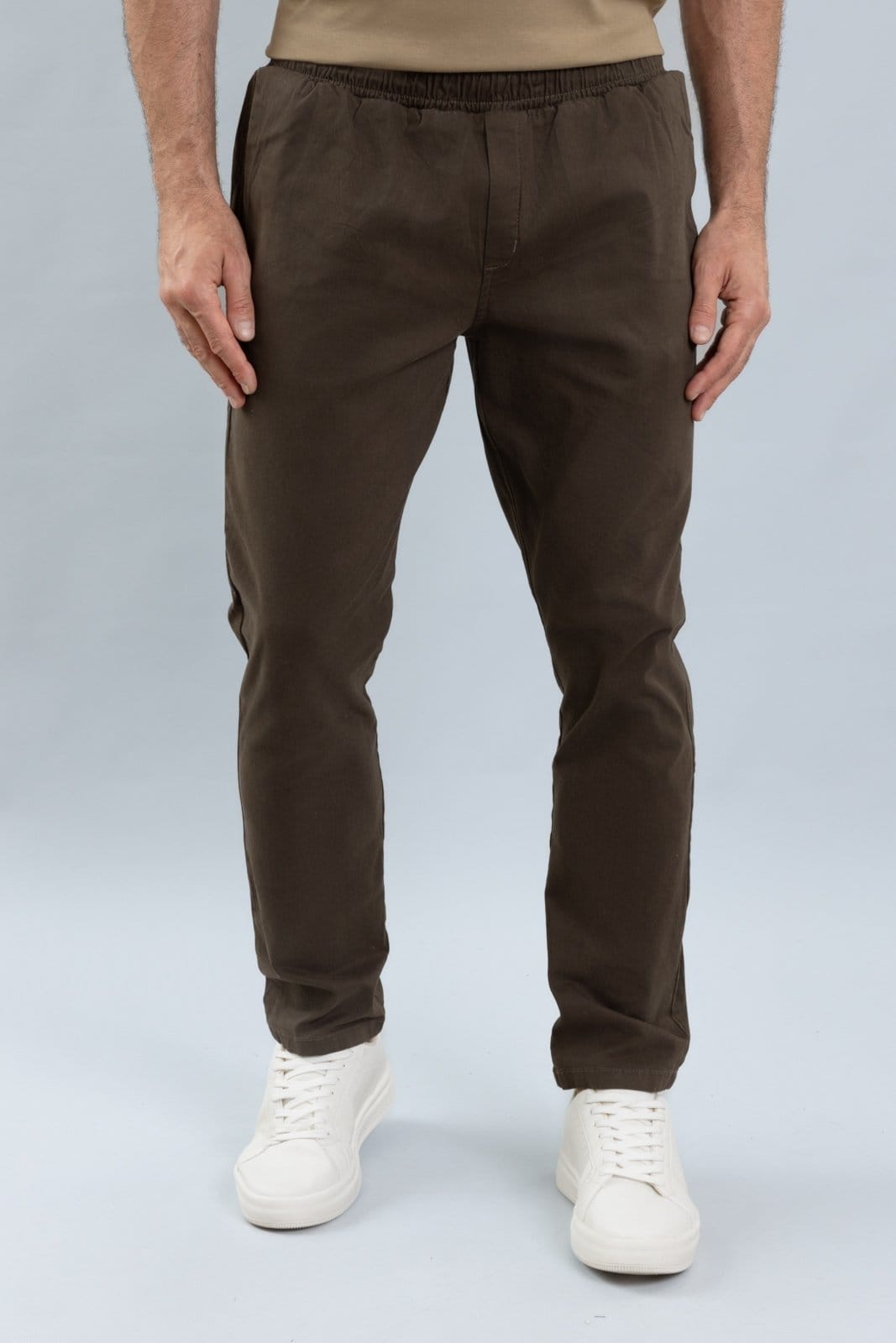 Calça de Sarja Masculina Slim Fit Jogger com Elástico Dialogo Verde