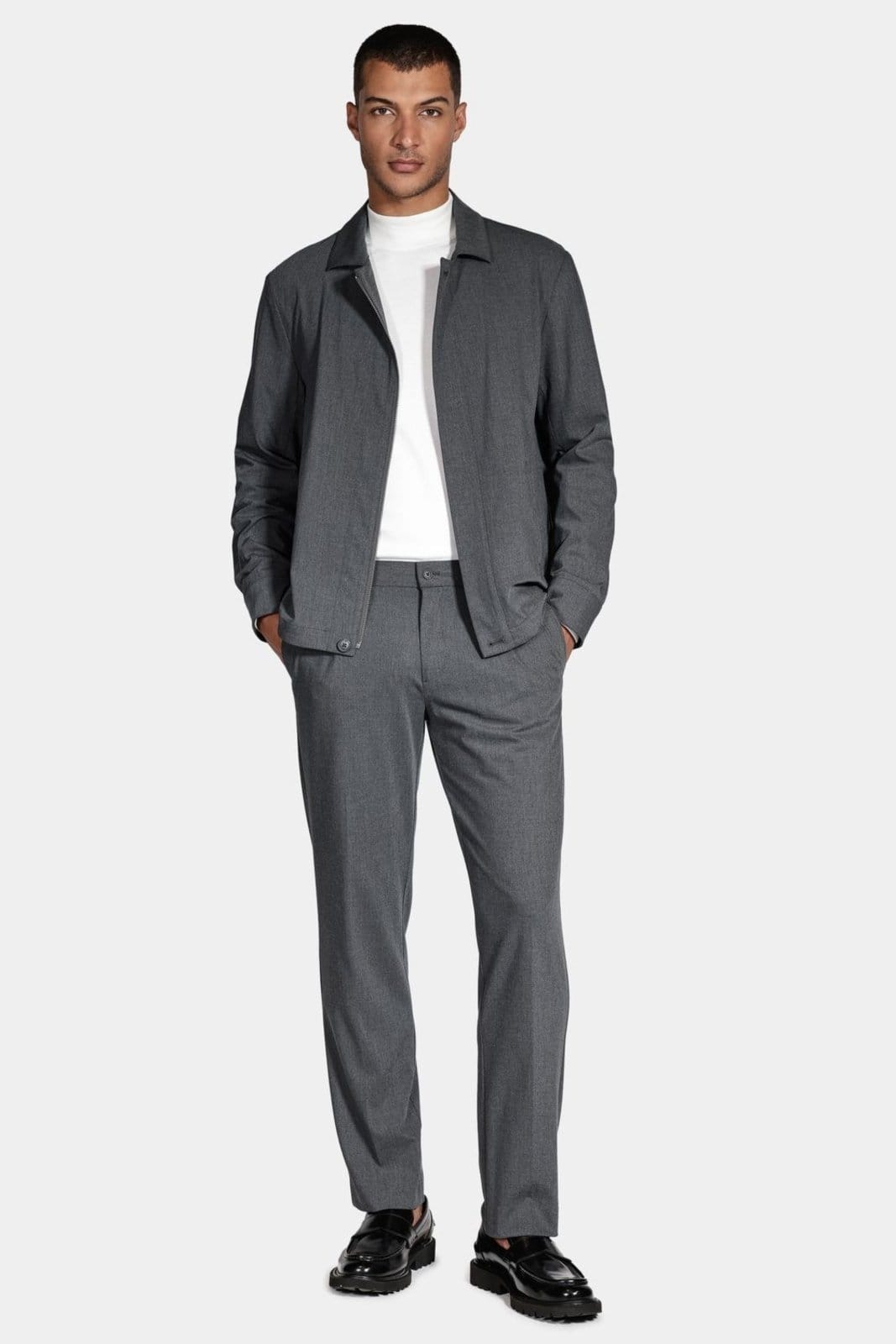 Vista 2 Jaqueta Aramis Pv Mescla Grafite Mescla Aramis incolor