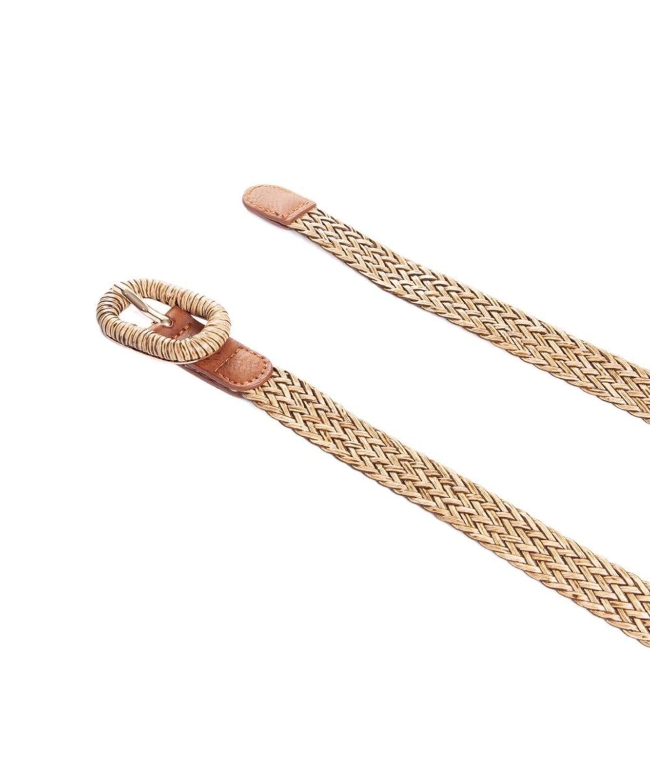 Vista 2 Cinto Fino Feminino Pixolé Tramado Natural Incolor Pixolé incolor natural