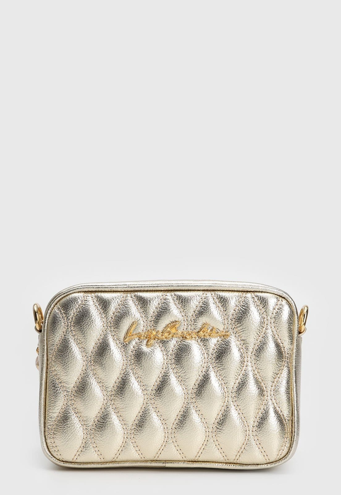 Vista 2 Bolsa Luiza Barcelos Metalizada Dourada Luiza Barcelos dourado