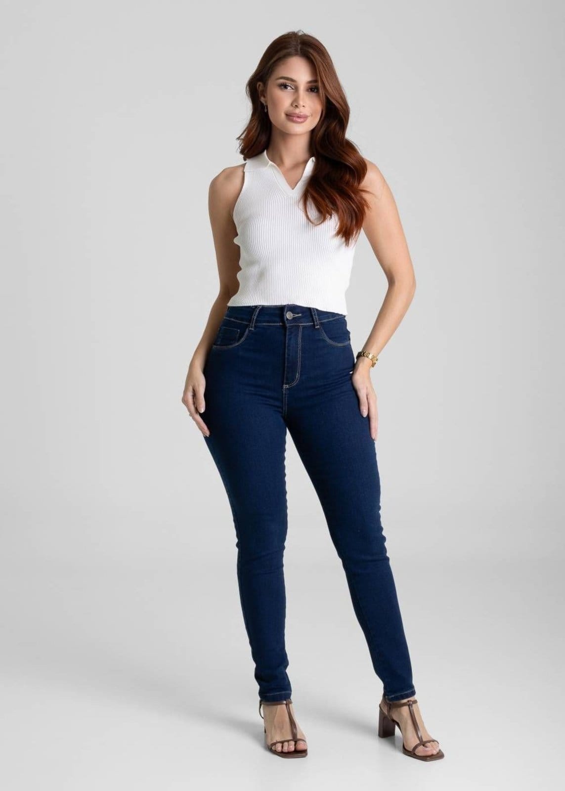 Vista 2 Calça Jeans Sawary Push Up - 281540 Sawary azul