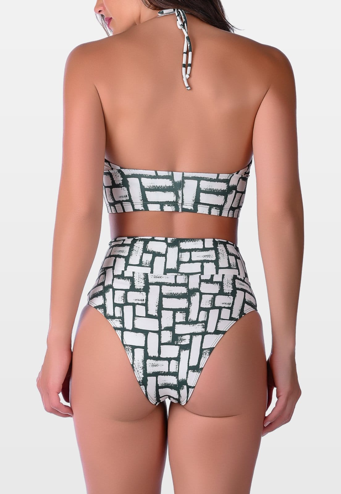 Vista 2 Biquíni Summer Soul Cropped Com Bojo Hot Pants Verde Summer Soul estampado/verde verde