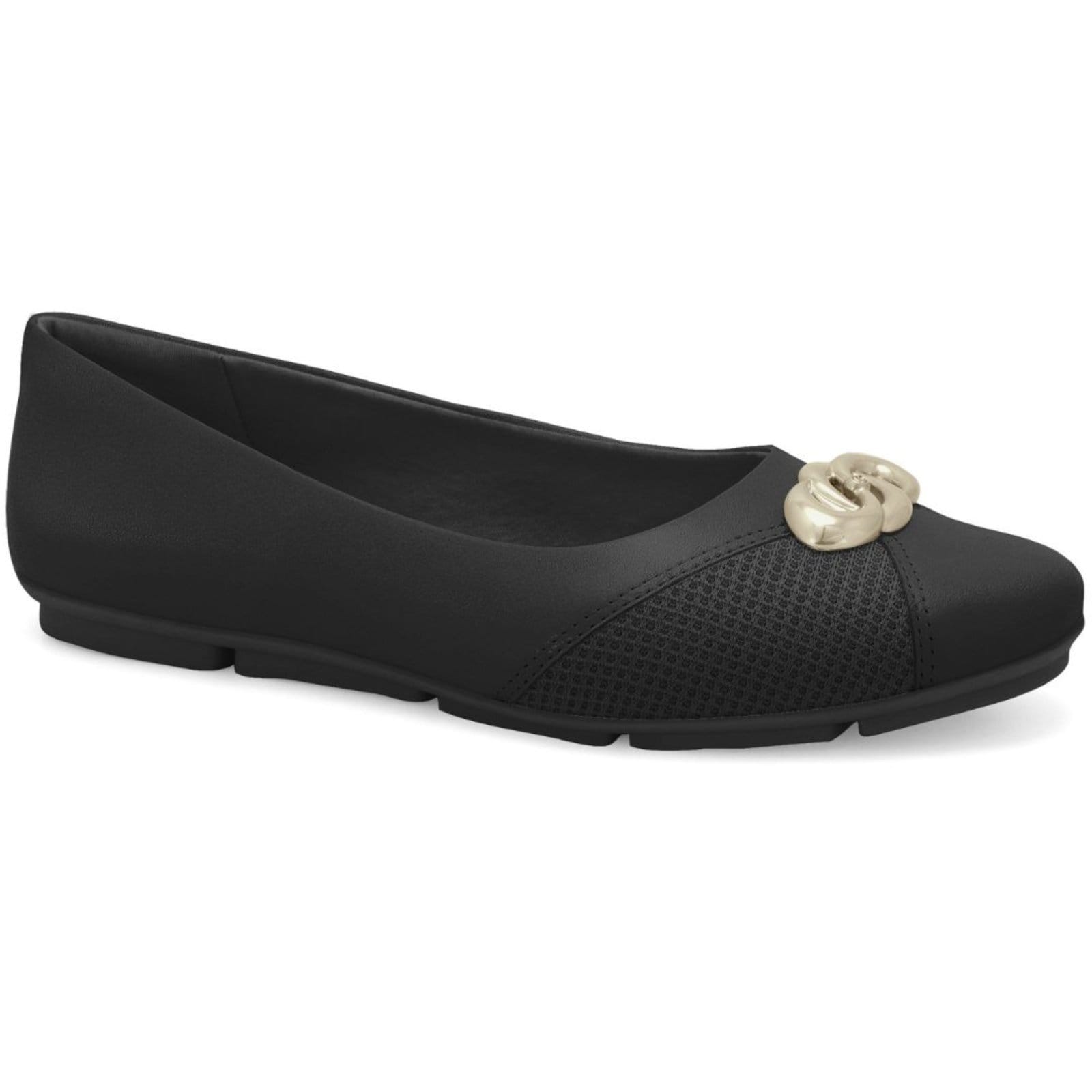 Sapatilha Feminina Preta Anatômica Comfortflex 2563402-7